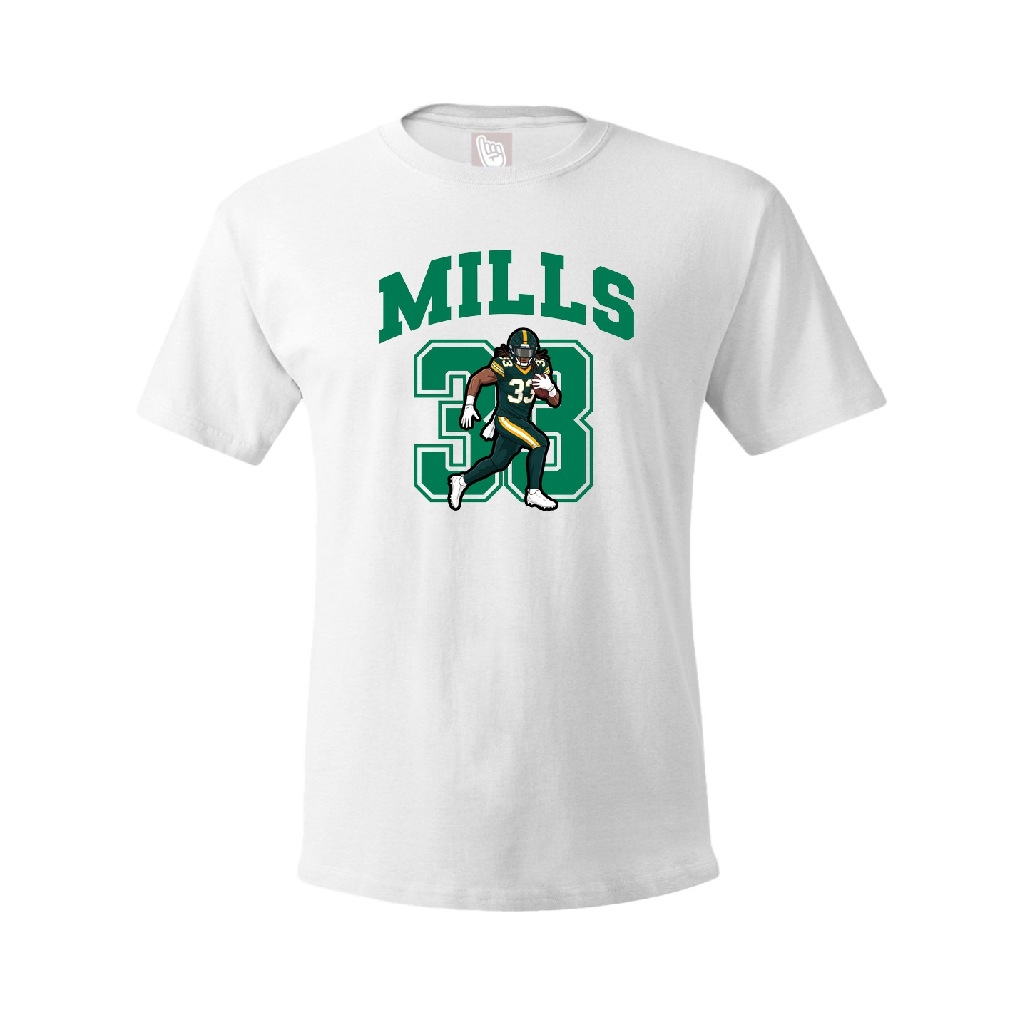 Youth Tee — Number in White