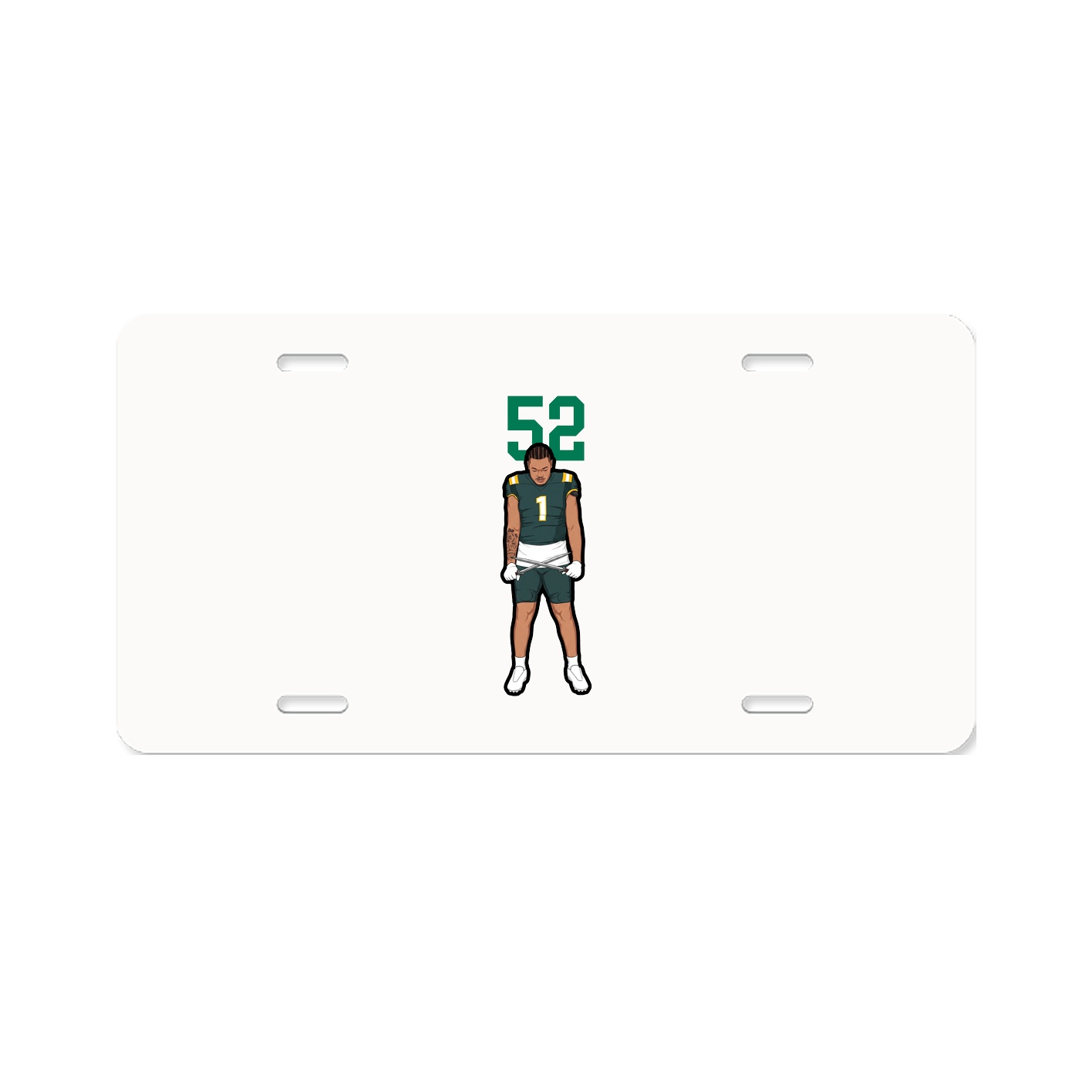 License Plate — Number Top in Classic