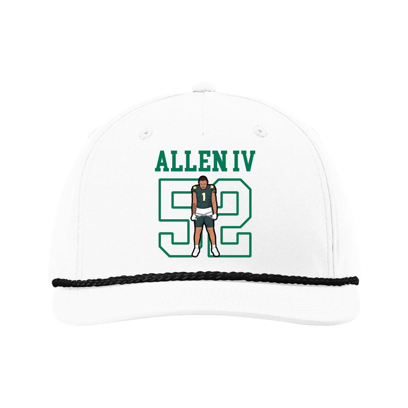 Five-Panel Classic Rope Cap — Shirsey in White