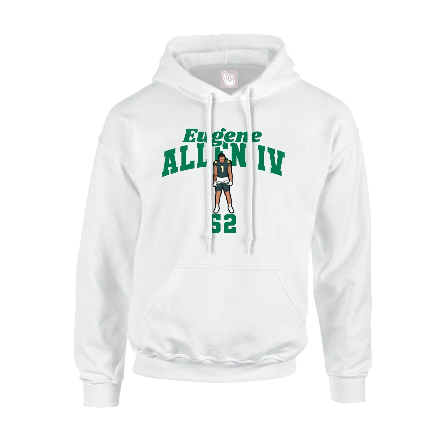 Hoodie — Signature Arch in White