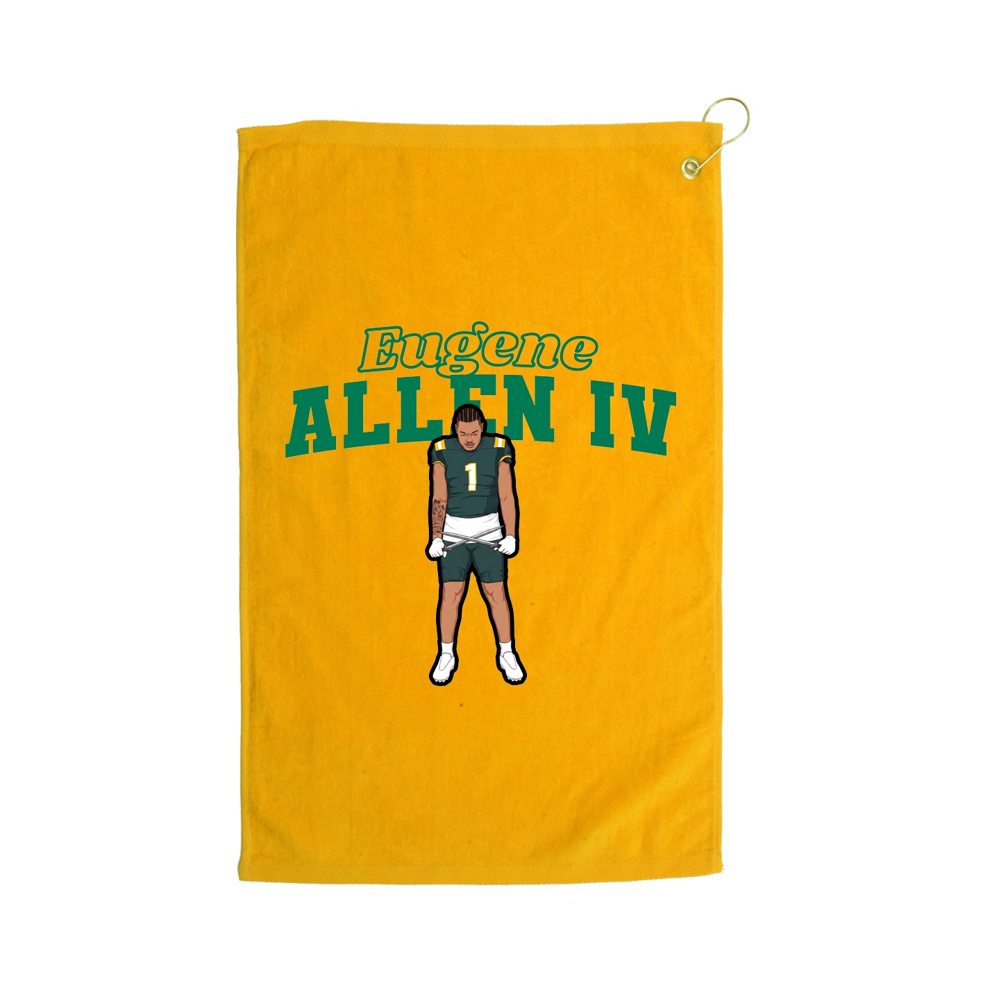 Golf Towel — Name Arch in Gold