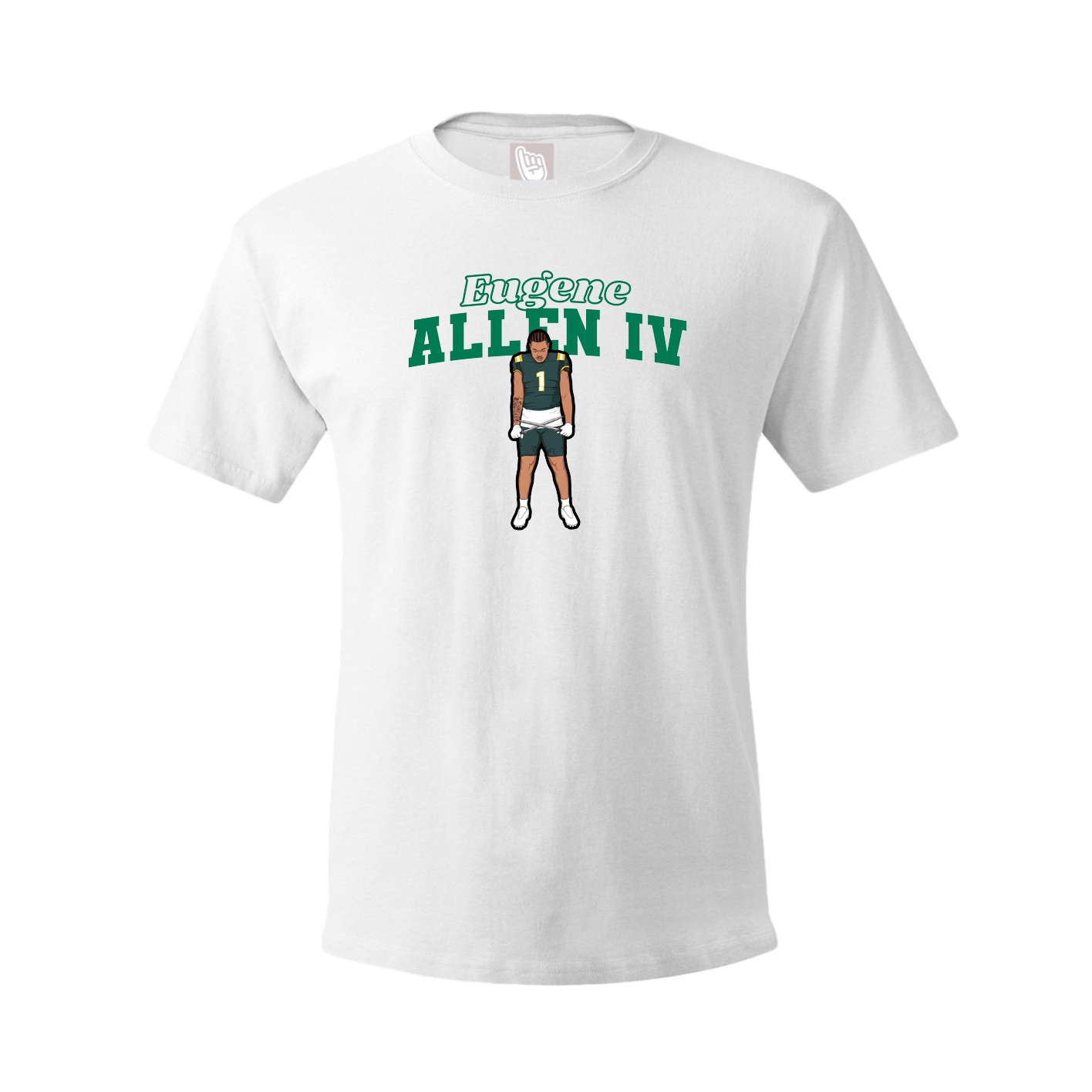 Youth Tee — Name Arch in White