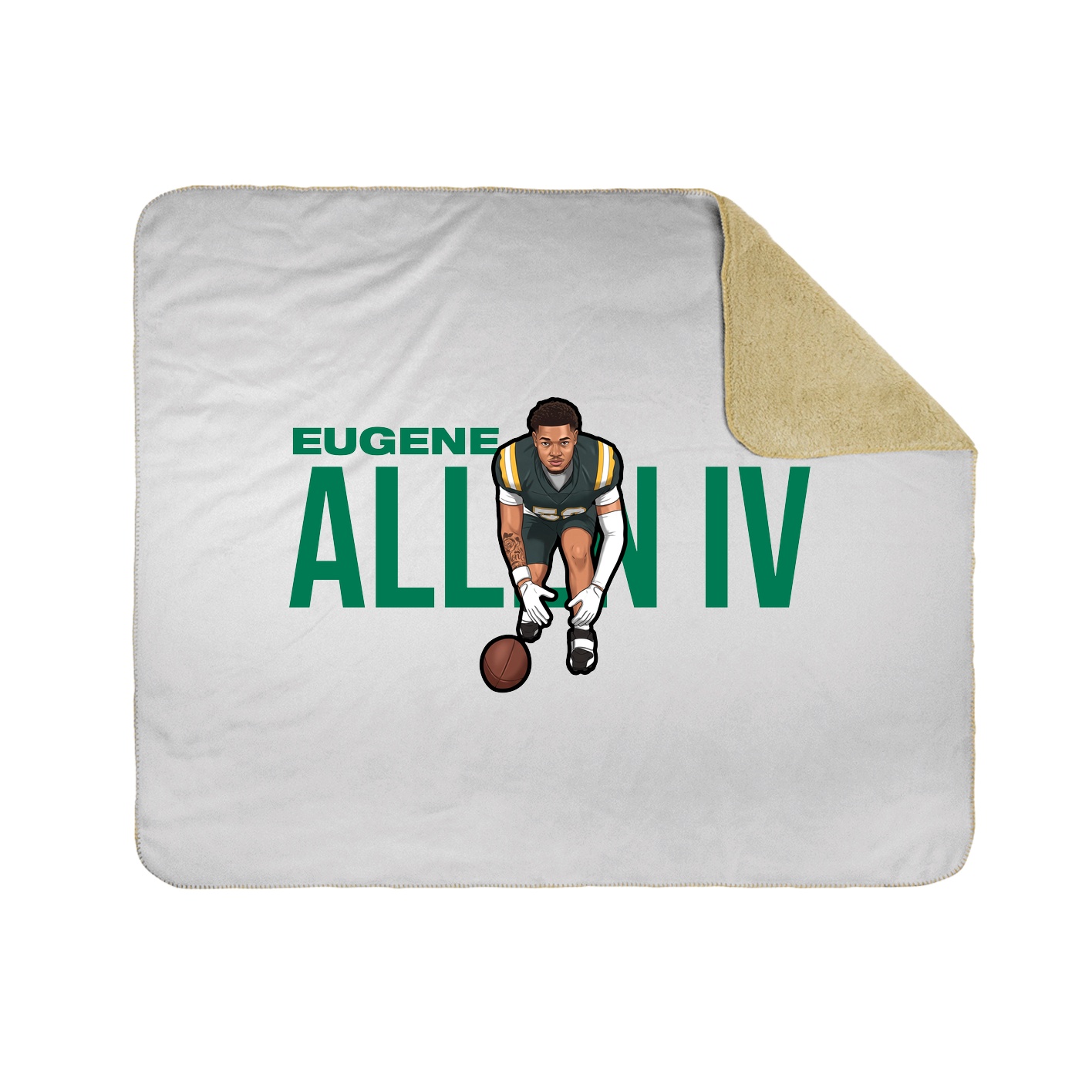Throw Blanket — Player Name in White