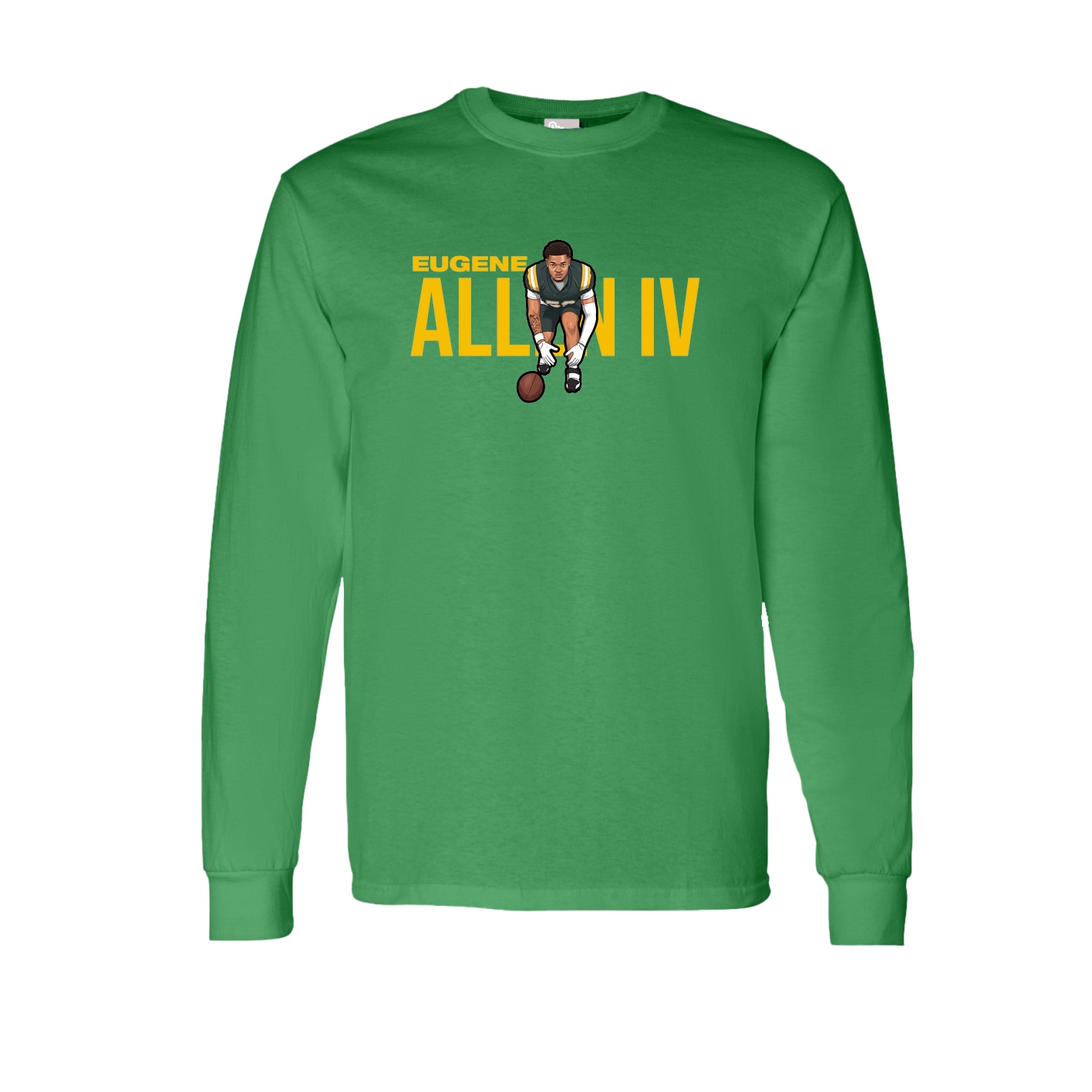 Long Sleeve Tee — Player Name in Green