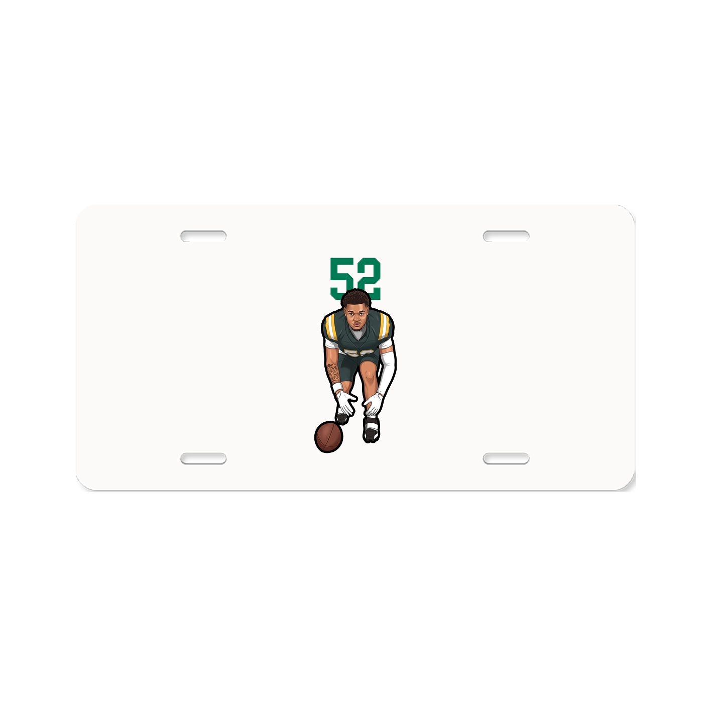 License Plate — Number Top in Classic