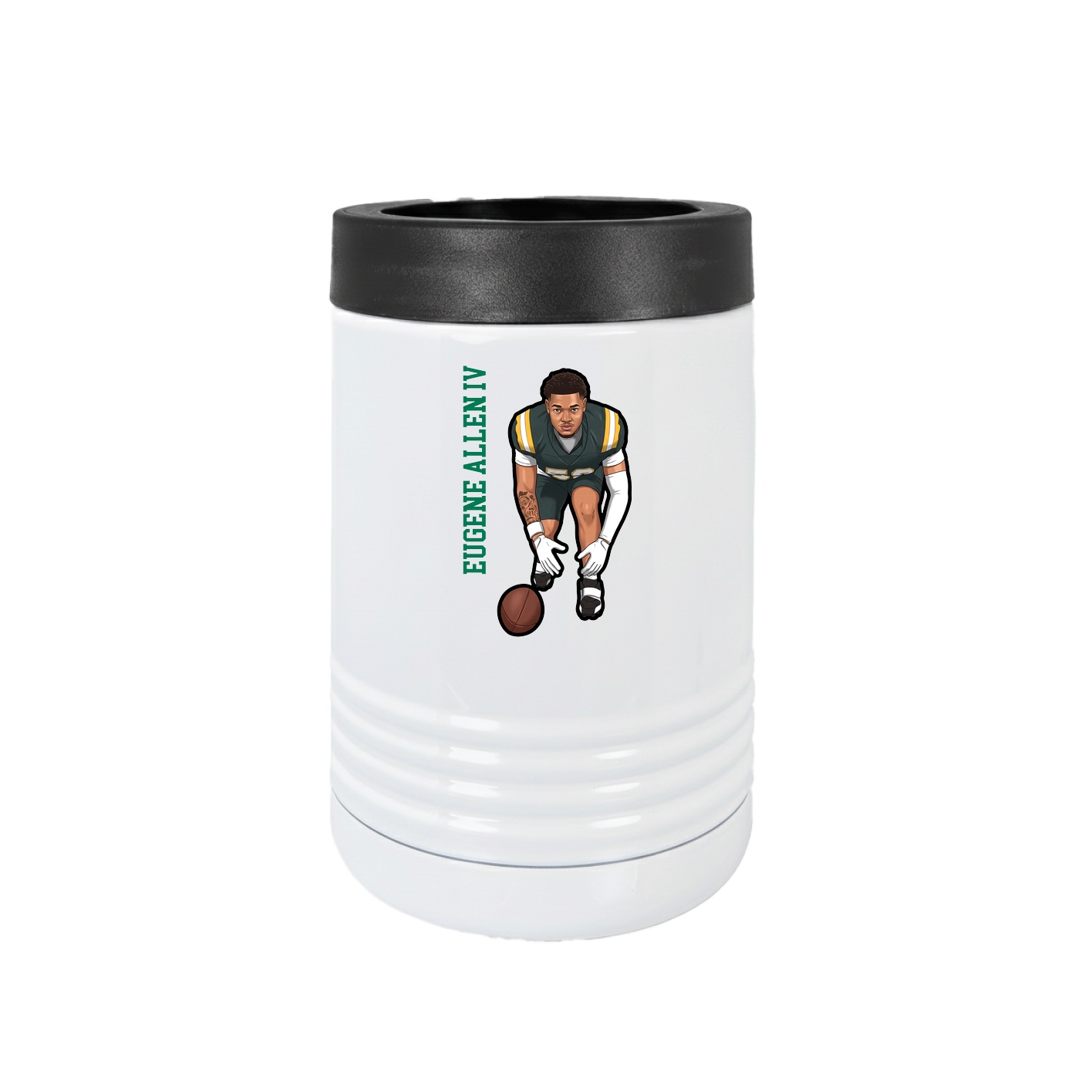 Beverage Holder — Name Vertical in White