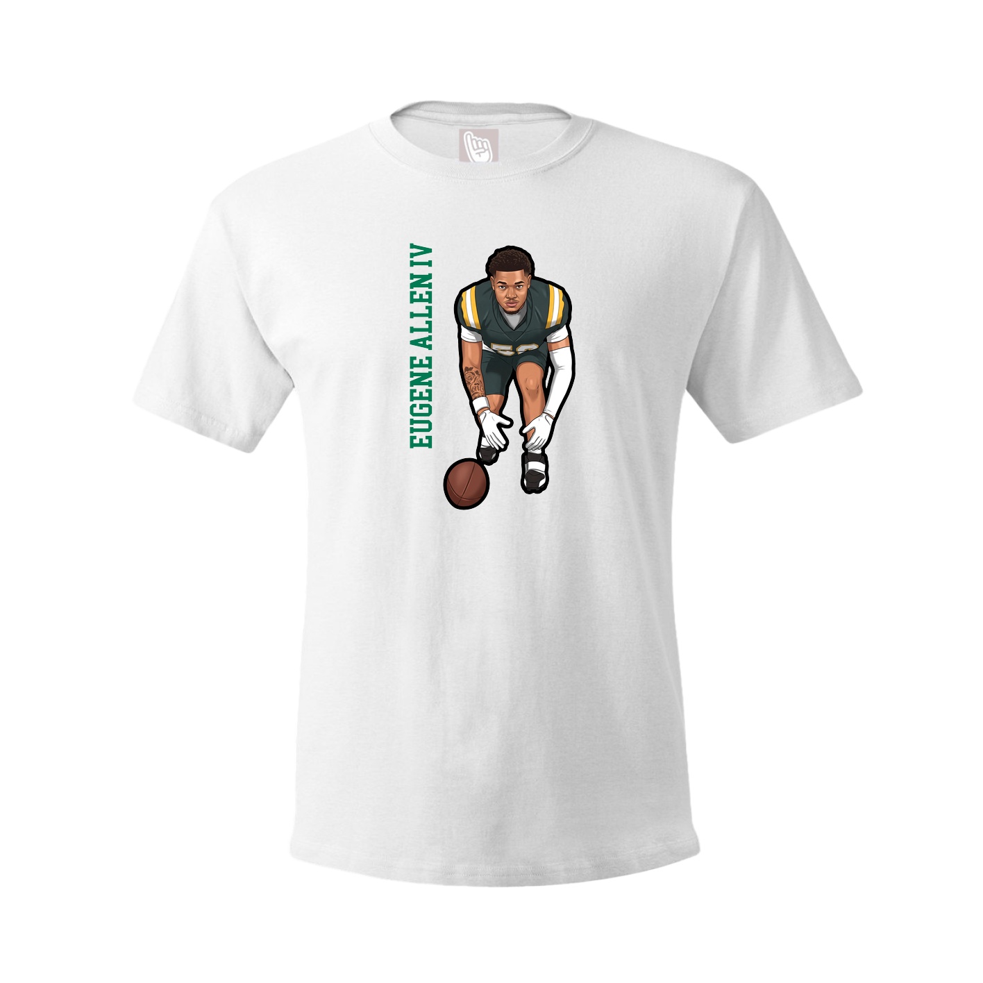 Tee — Name Vertical in White