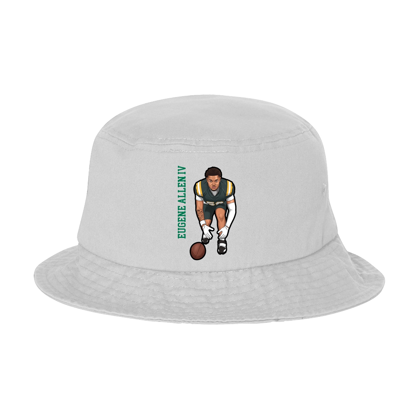 Bucket Cap — Name Vertical in White