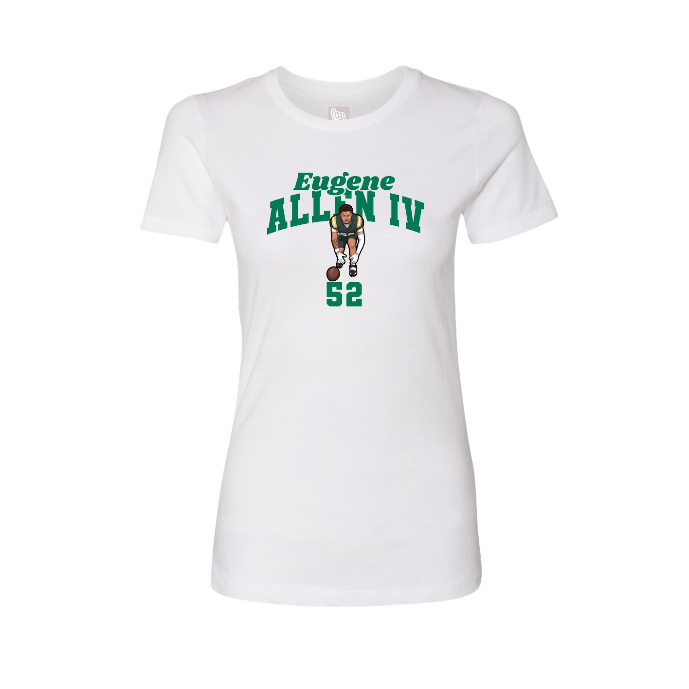 Fitted Women's Tee — Signature Arch in White