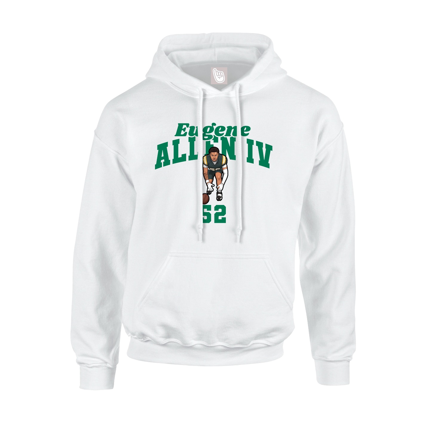Youth Hoodie — Signature Arch in White