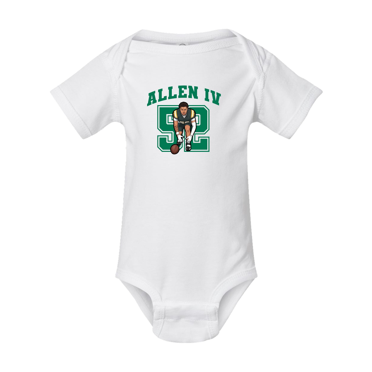 Baby Onesie — Number in White