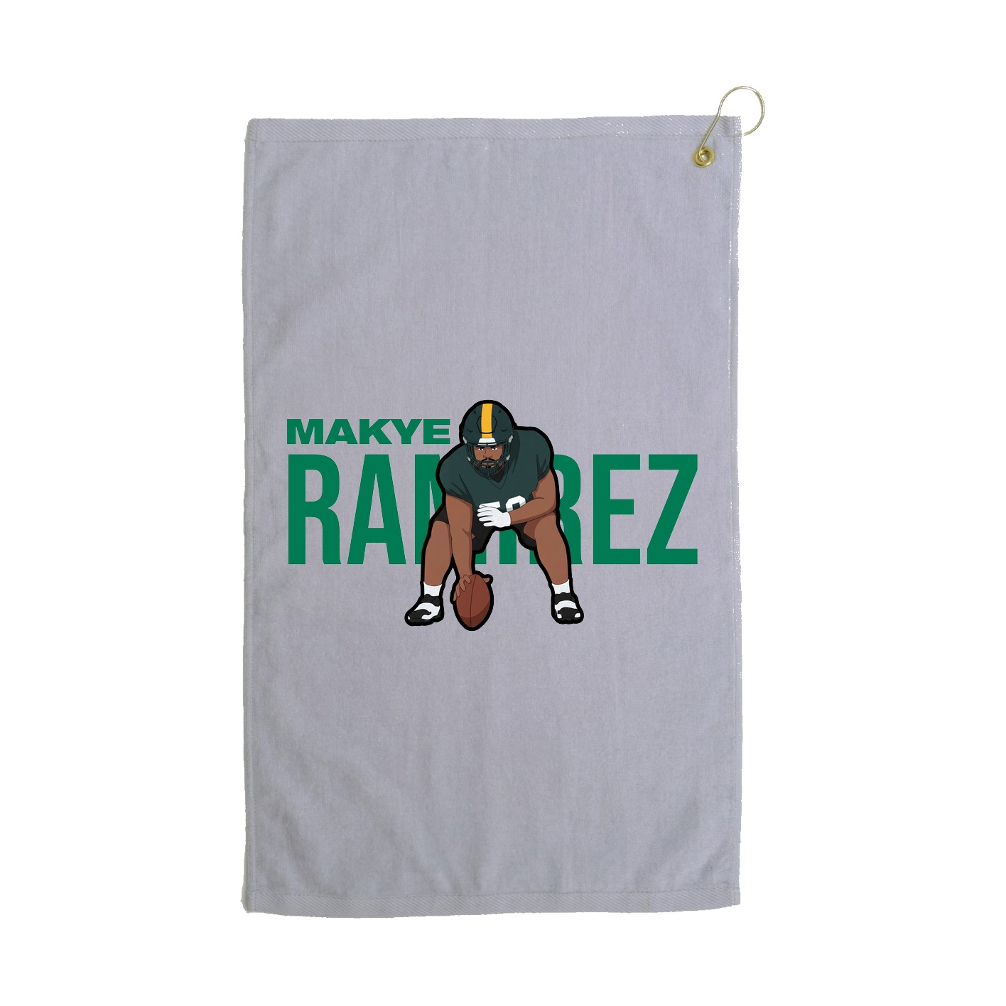 Golf Towel — Player Name in Grey