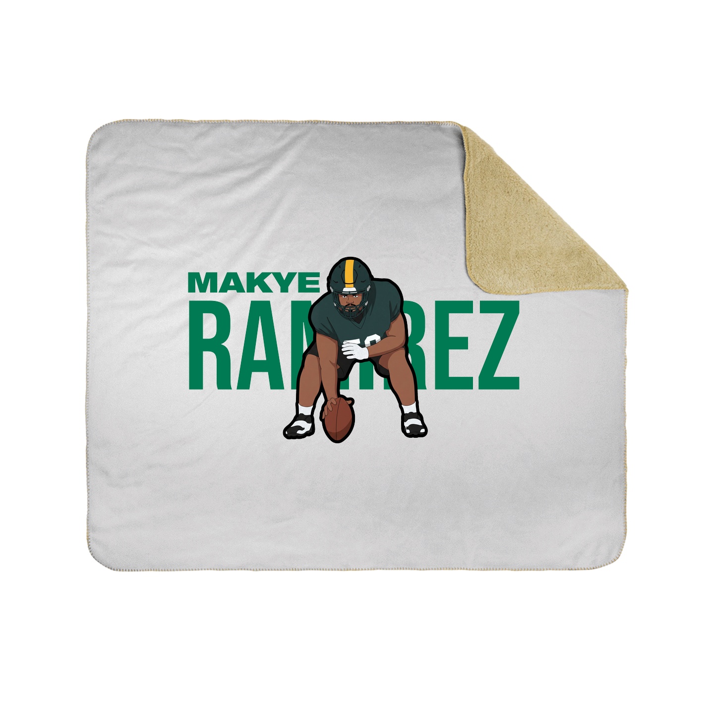 Throw Blanket — Player Name in White