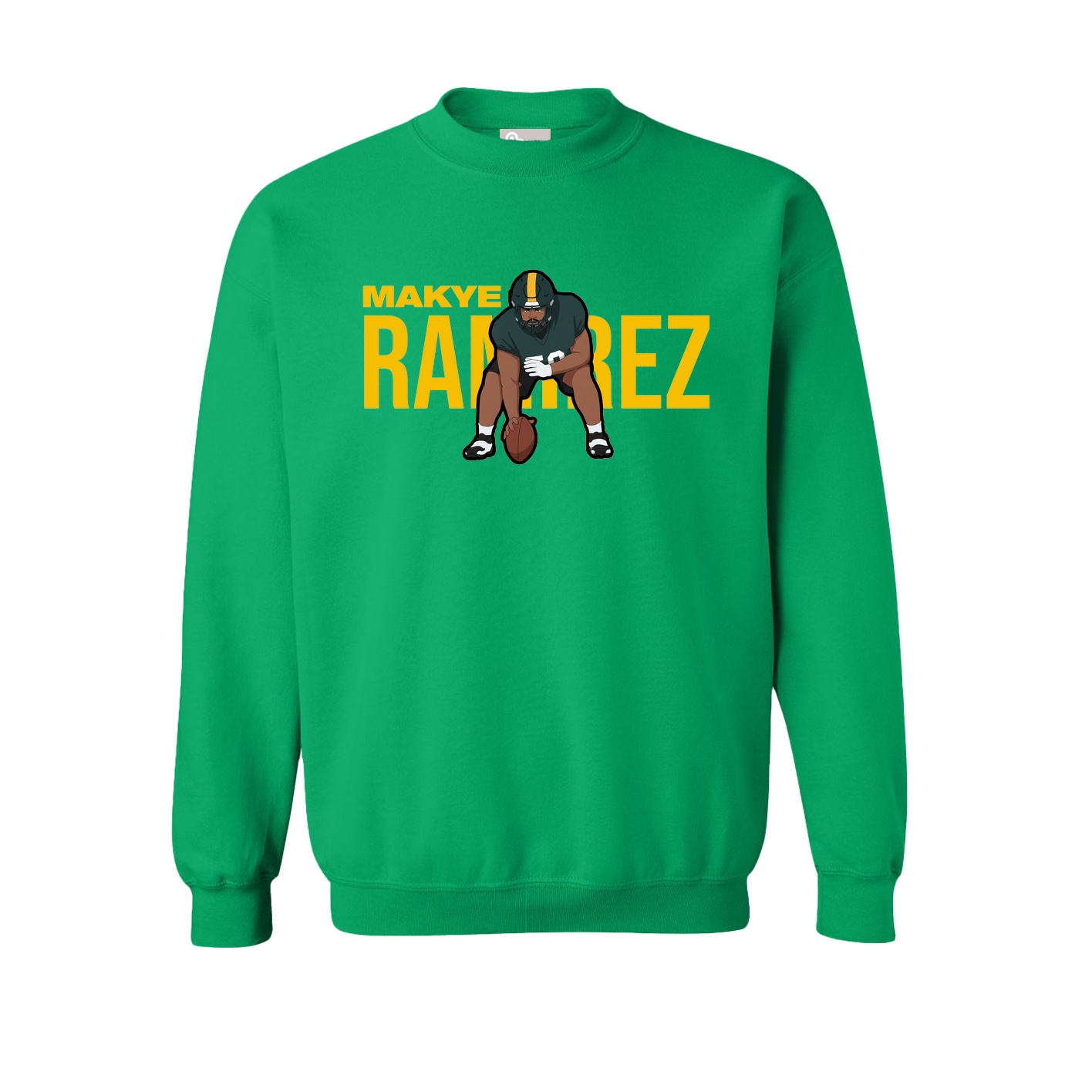 Fleece Crew — Player Name in Green