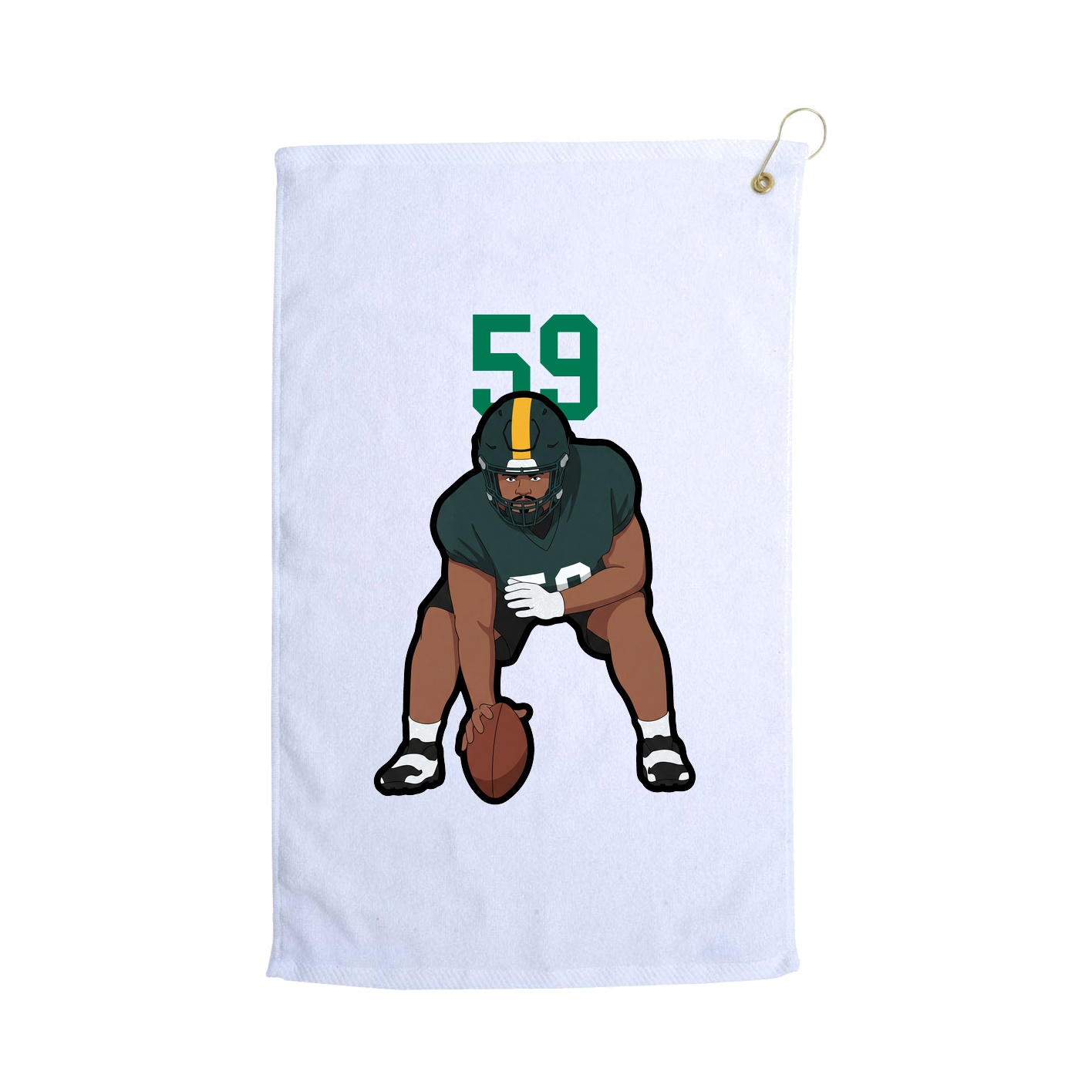 Golf Towel — Number Top in White
