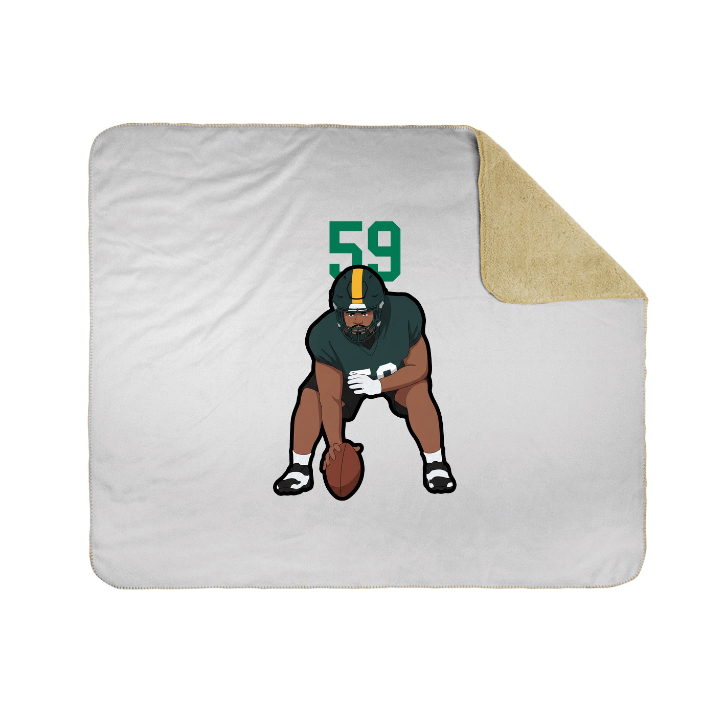 Throw Blanket — Number Top in White