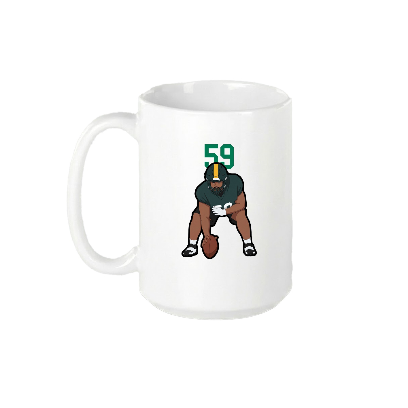 15oz Coffee Mug — Number Top in White