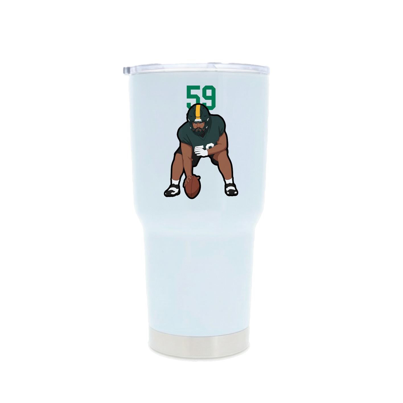 30oz Stainless Steel Tumbler — Number Top in White
