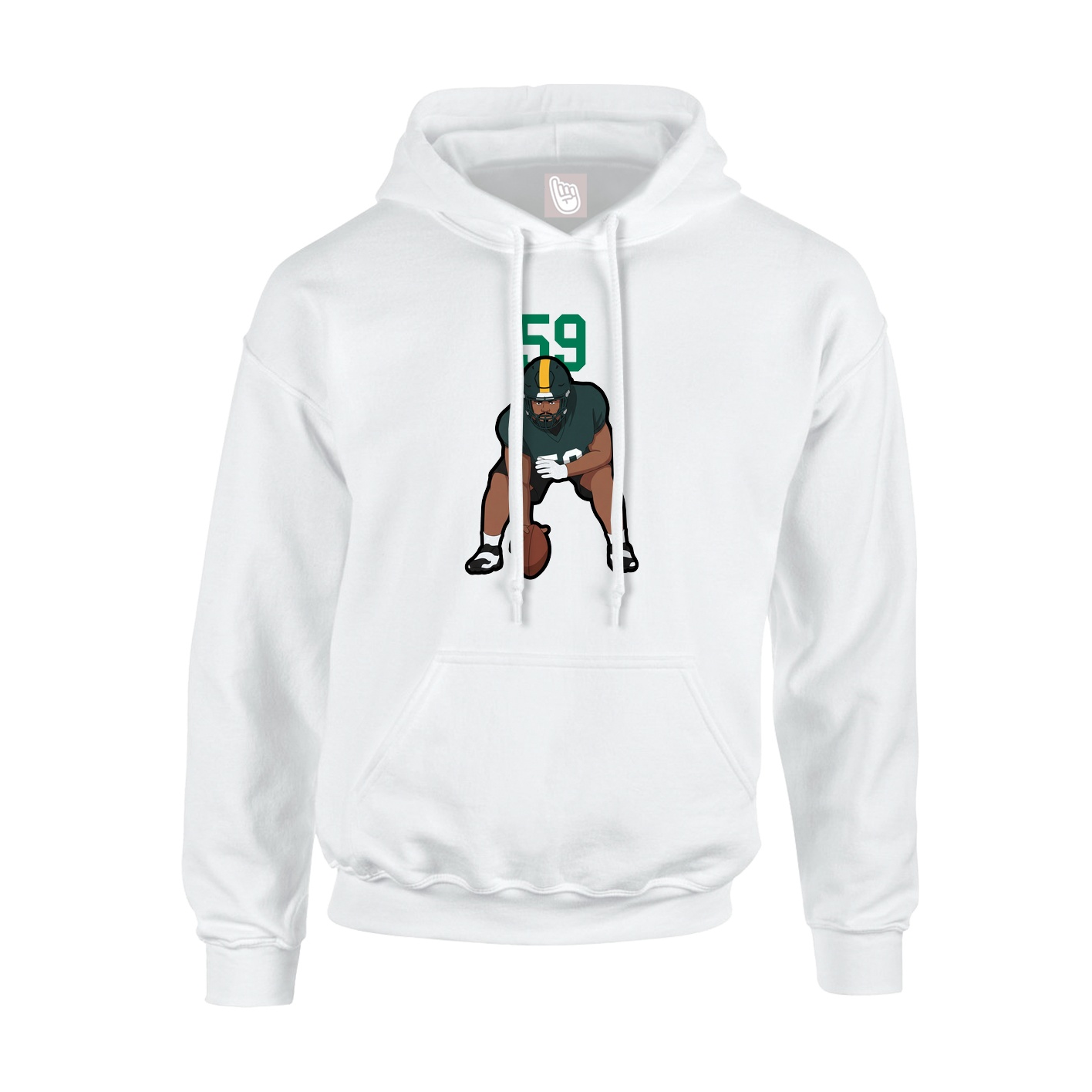 Hoodie — Number Top in White