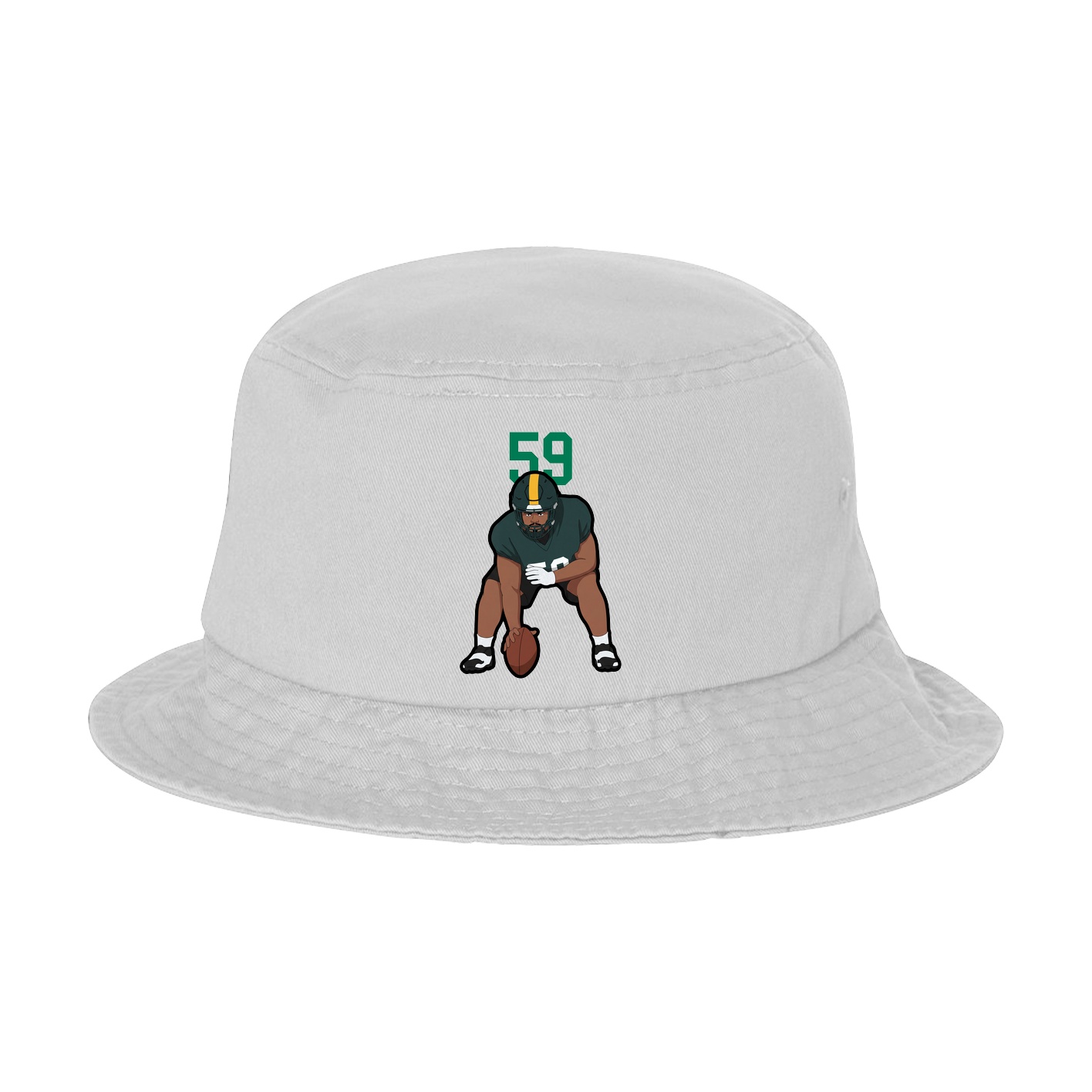 Bucket Cap — Number Top in White