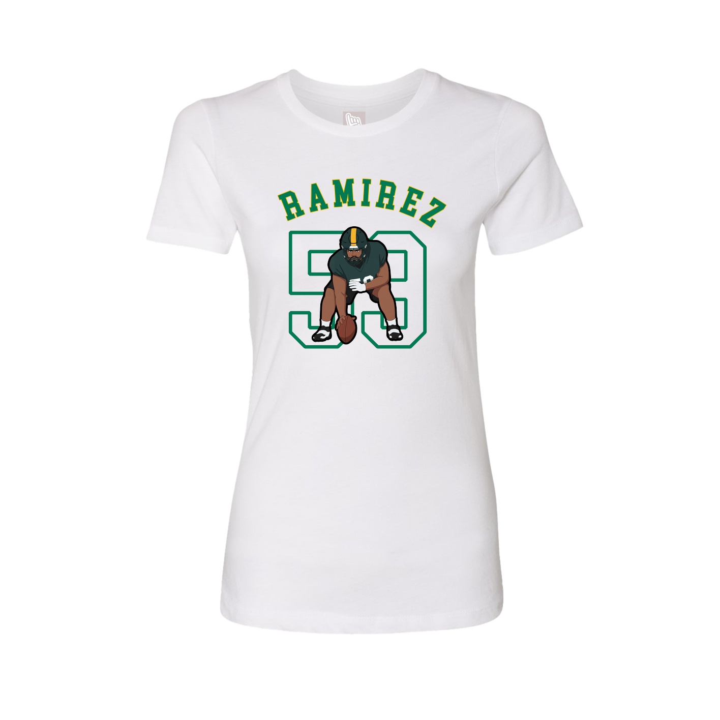 Fitted Women's Tee — Shirsey Arch in White