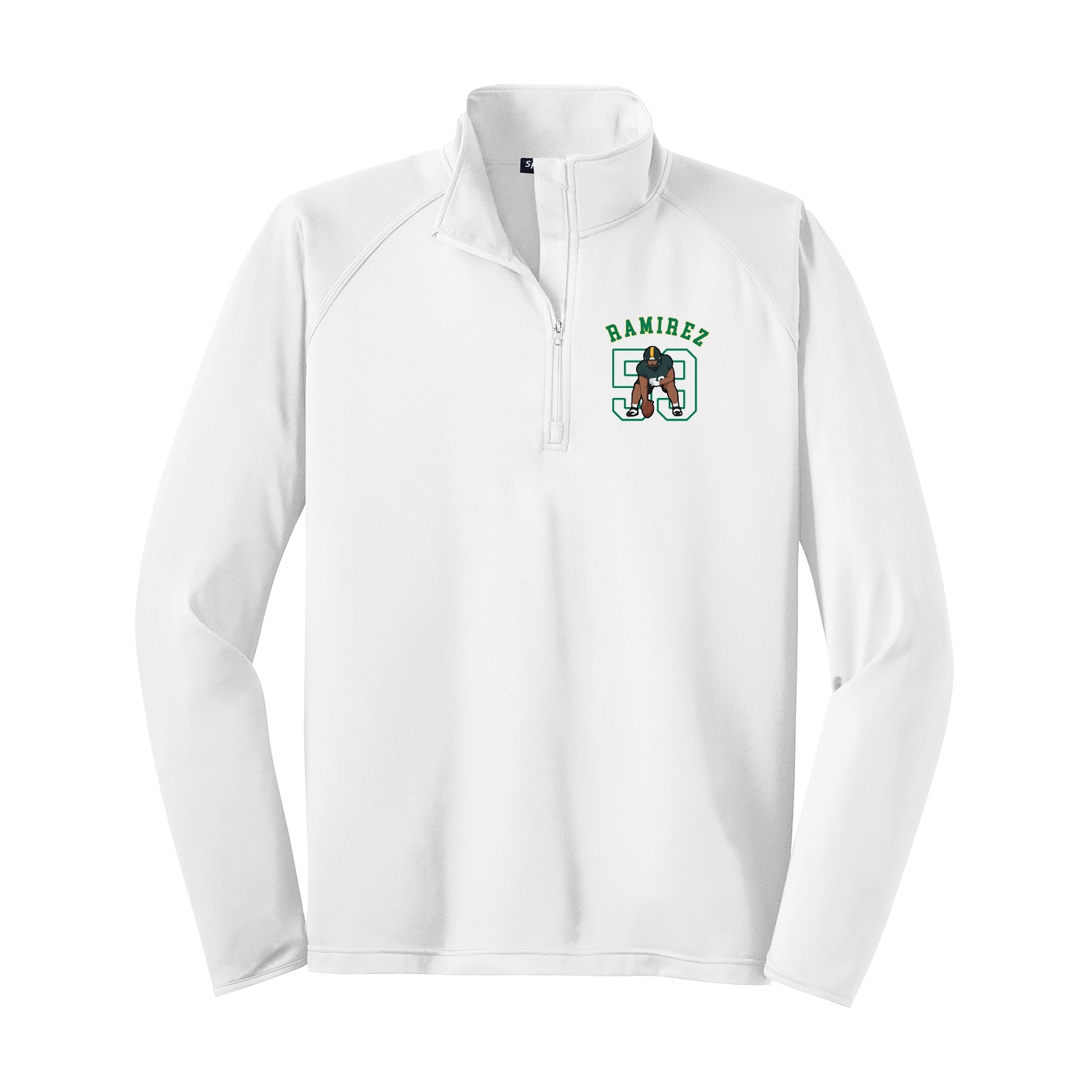 Q-Zip Pullover — Shirsey Arch in White