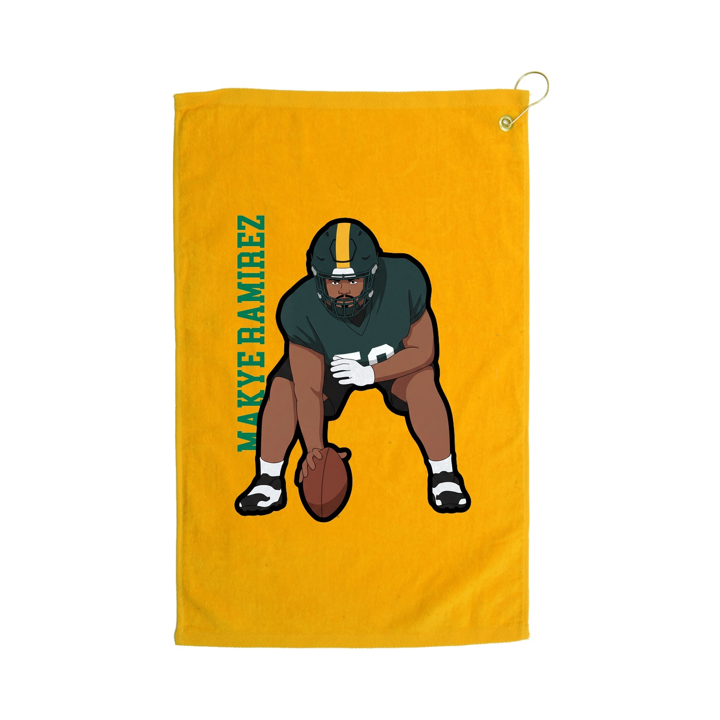Golf Towel — Name Vertical in Gold