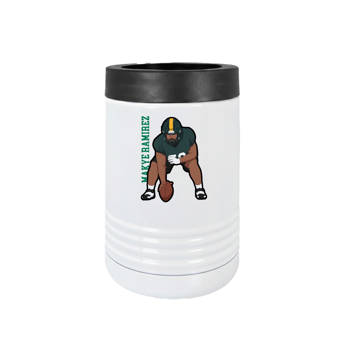 Beverage Holder — Name Vertical in White