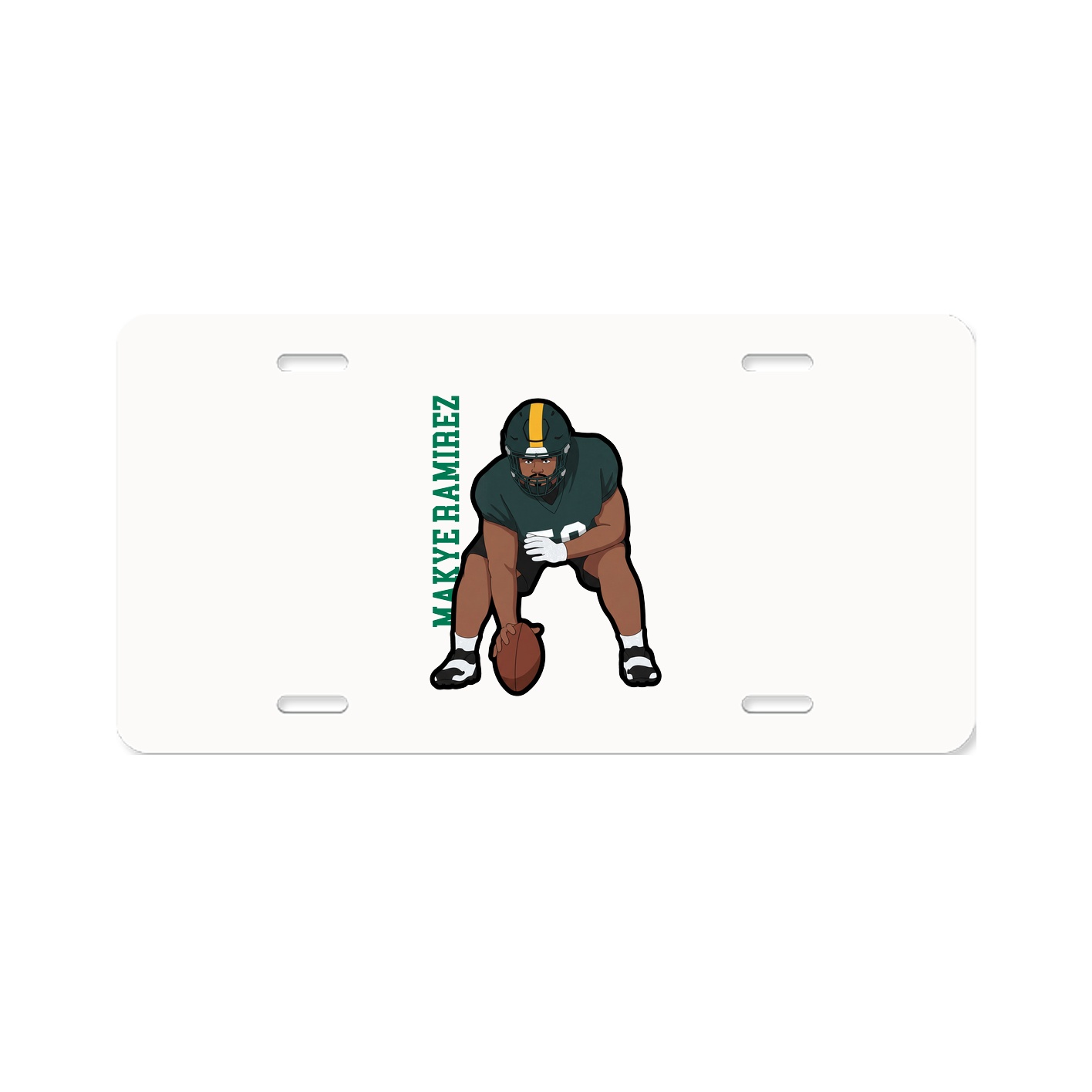 License Plate — Name Vertical in Classic