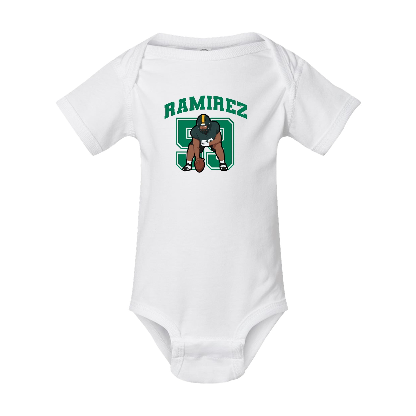 Baby Onesie — Number in White