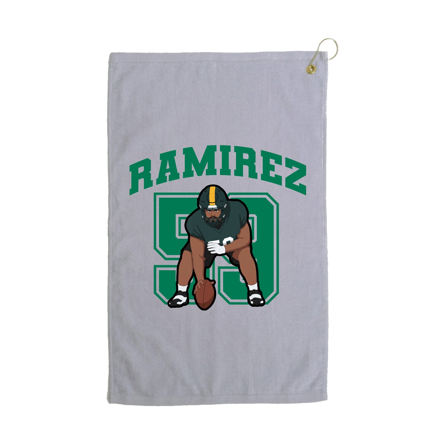 Golf Towel — Number in Grey