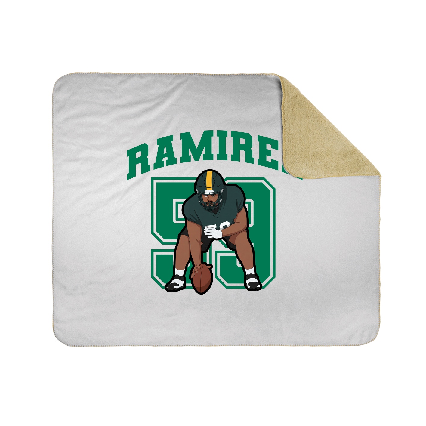 Throw Blanket — Number in White