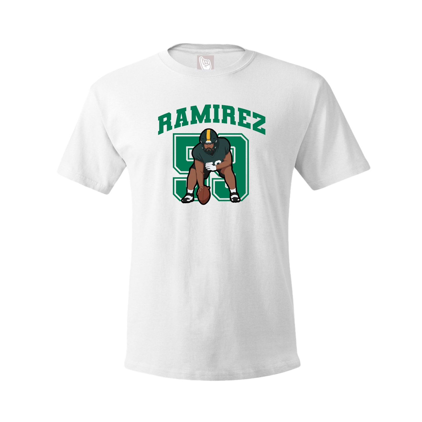 Youth Tee — Number in White