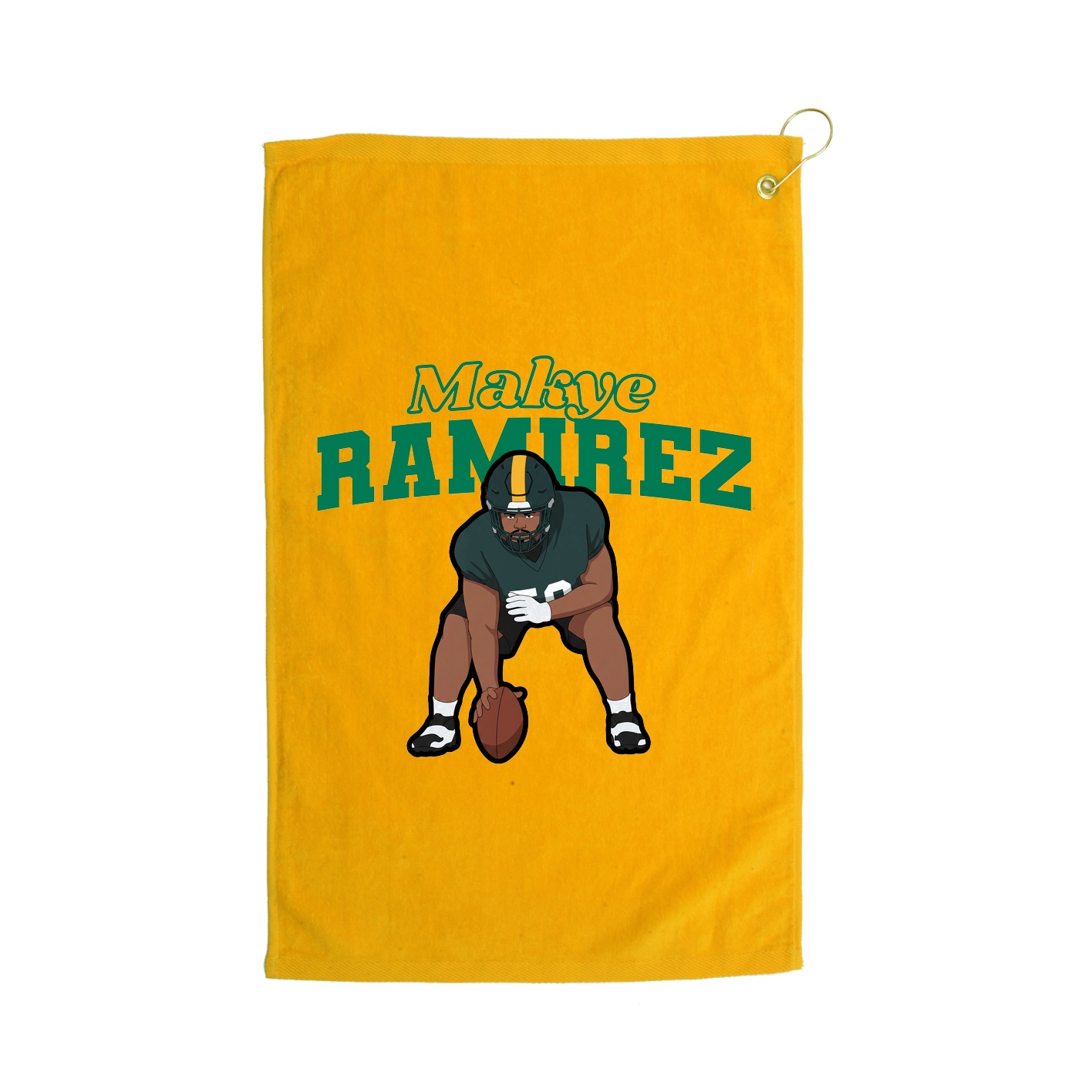 Golf Towel — Name Arch in Gold