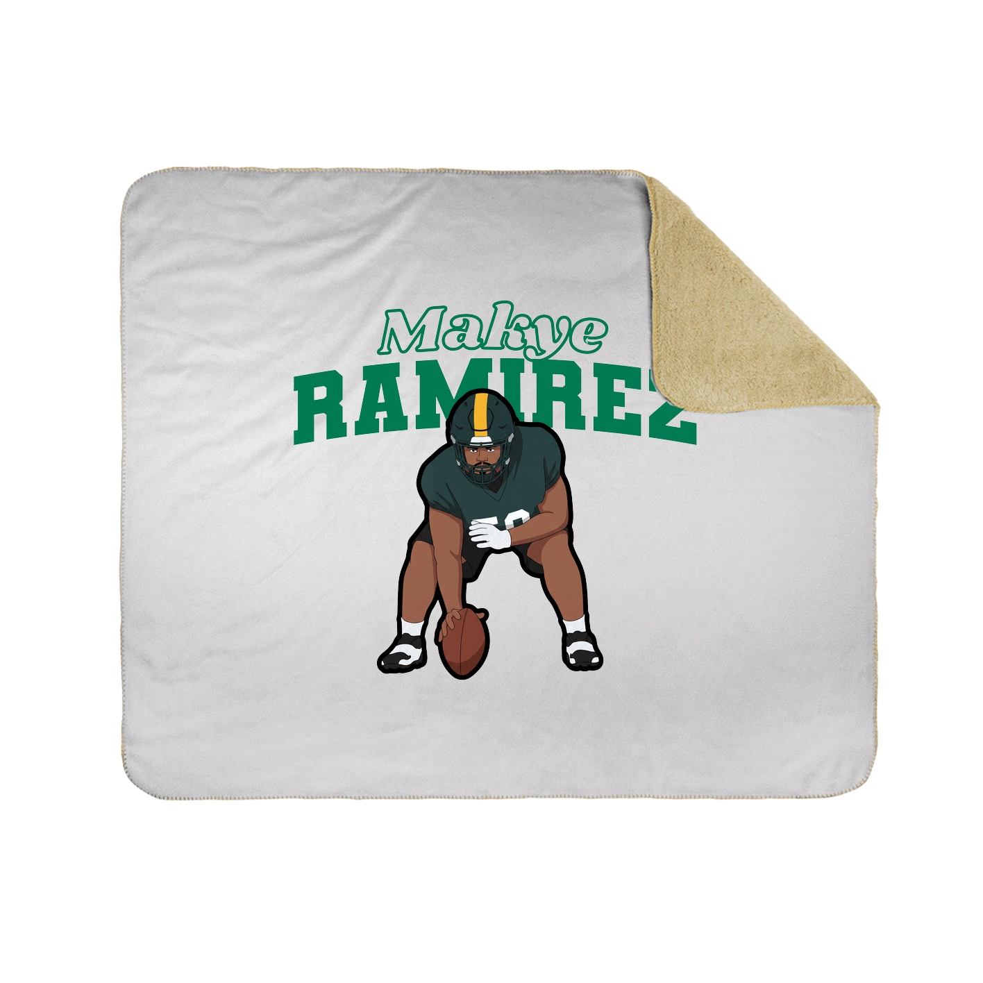 Throw Blanket — Name Arch in White