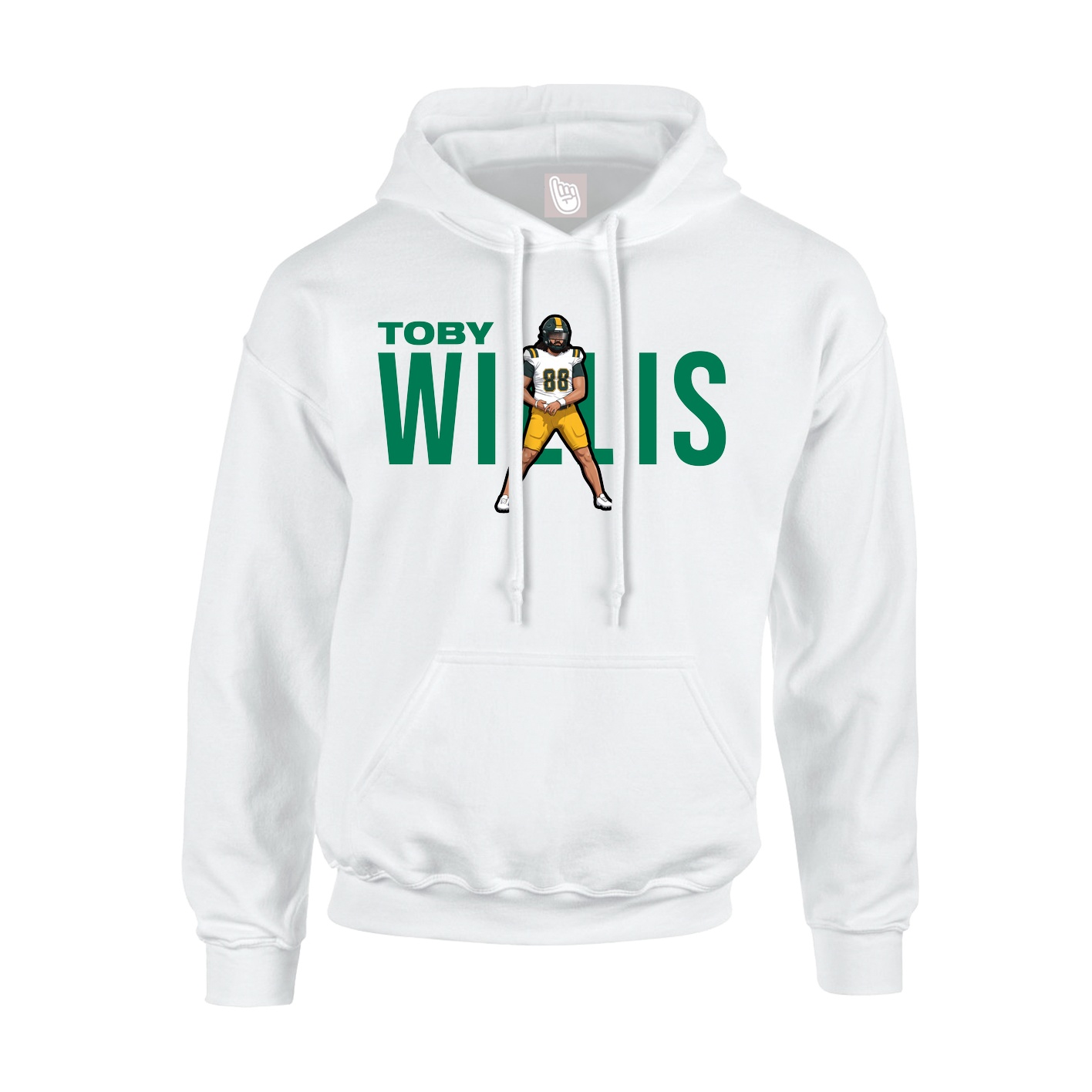 Youth Hoodie — Player Name in White