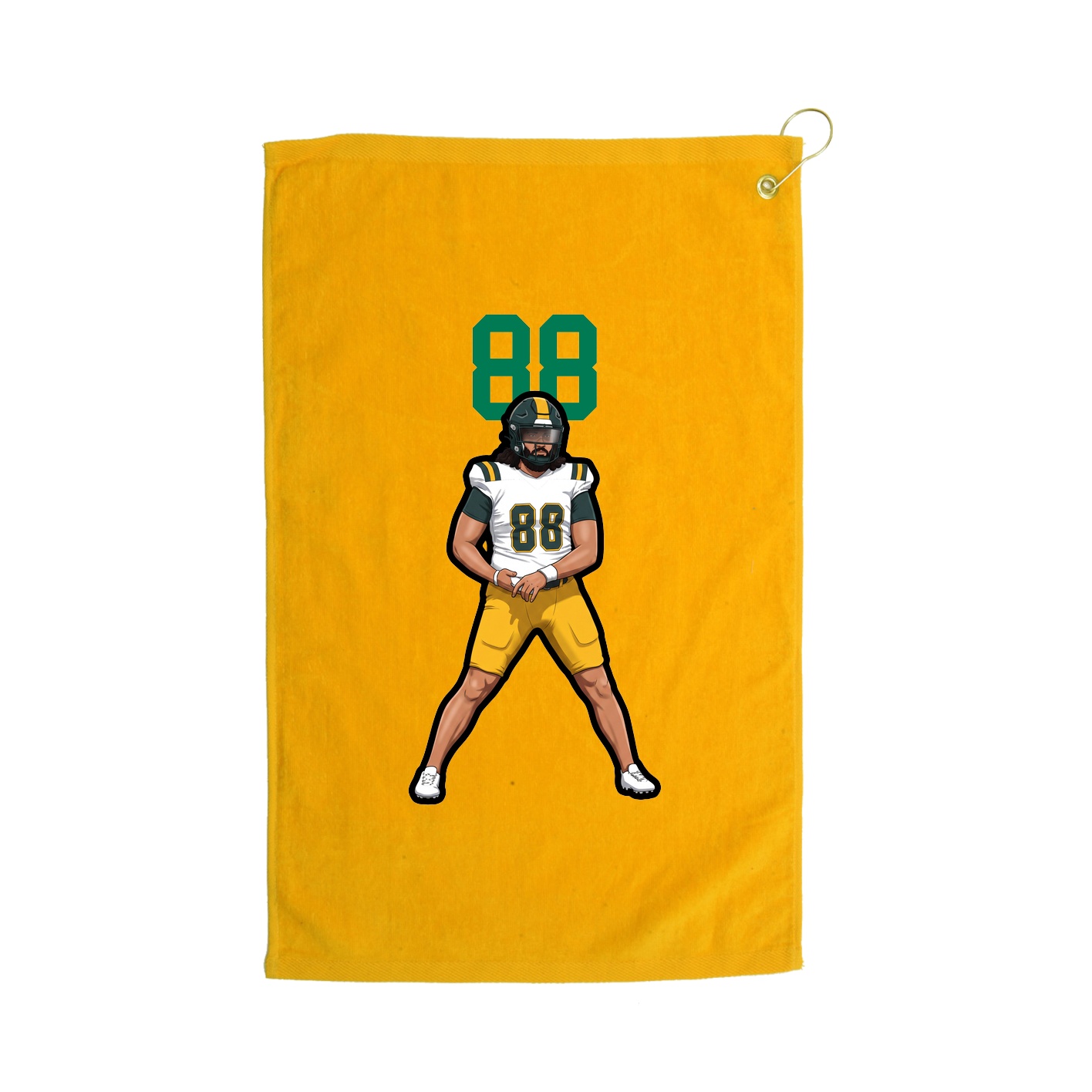 Golf Towel — Number Top in Gold