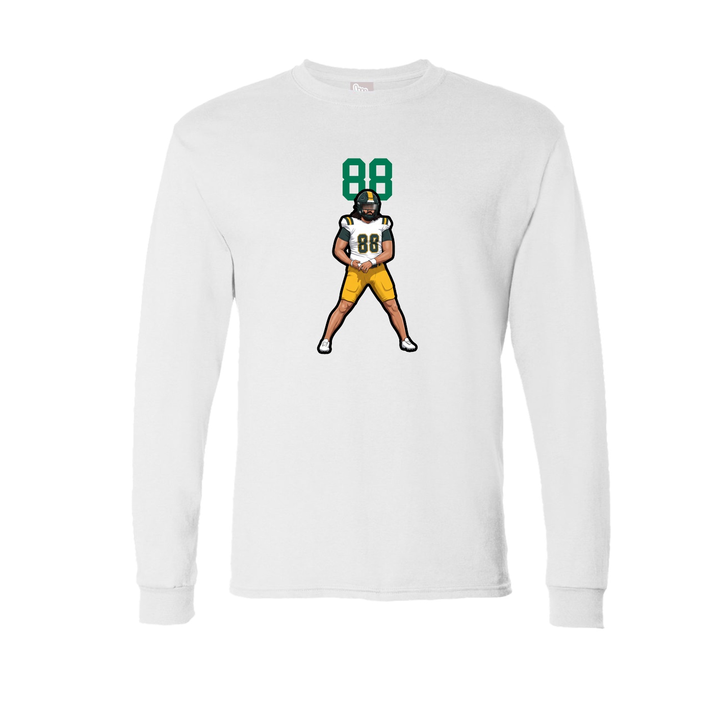Long Sleeve Tee — Number Top in White