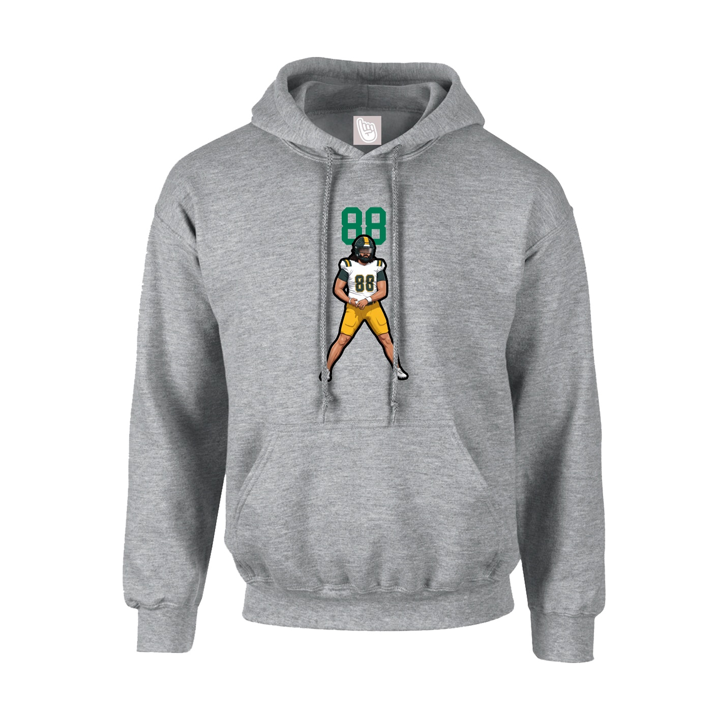 Youth Hoodie — Number Top in Grey