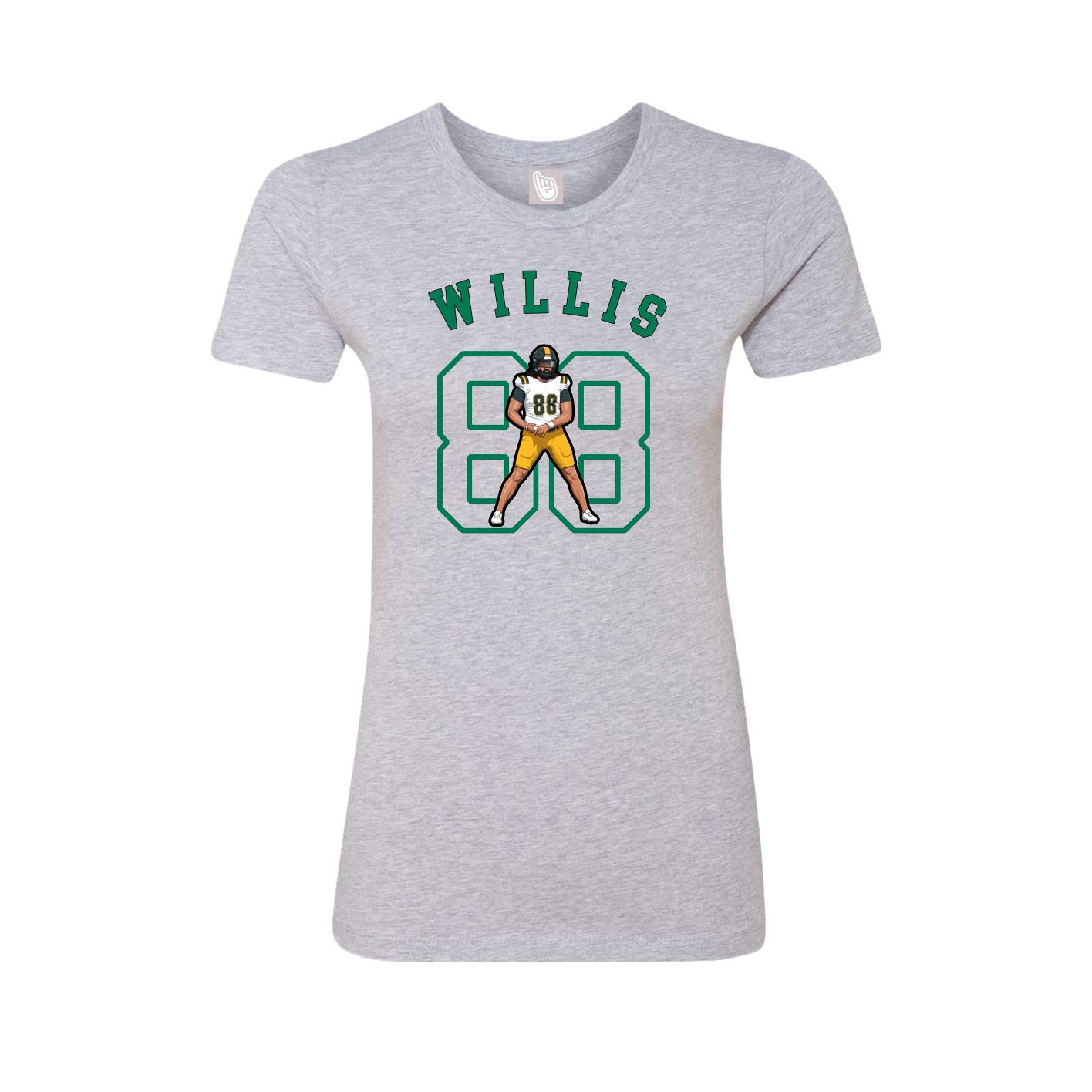 Fitted Women's Tee — Shirsey Arch in Grey