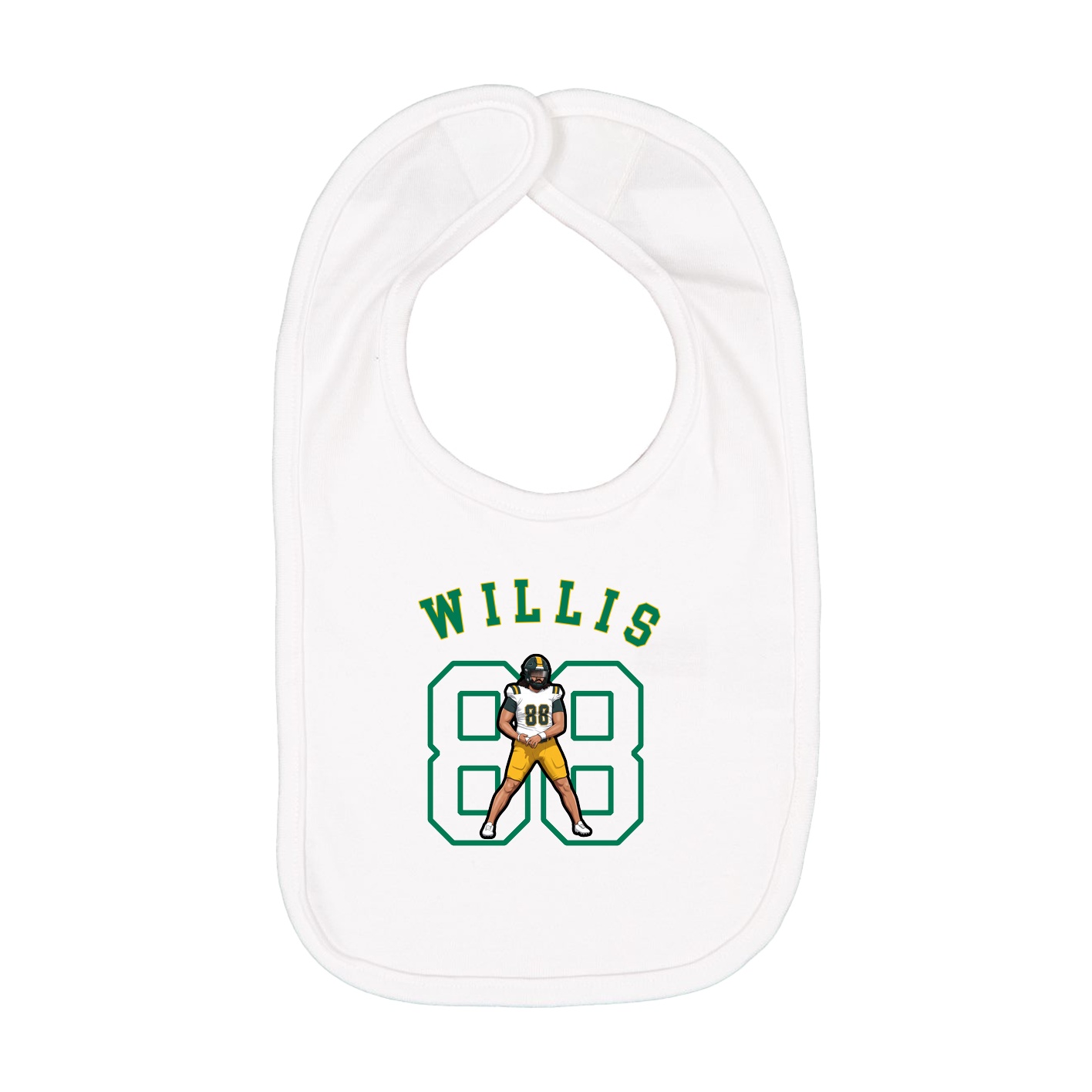 Infant Bib — Shirsey Arch in White