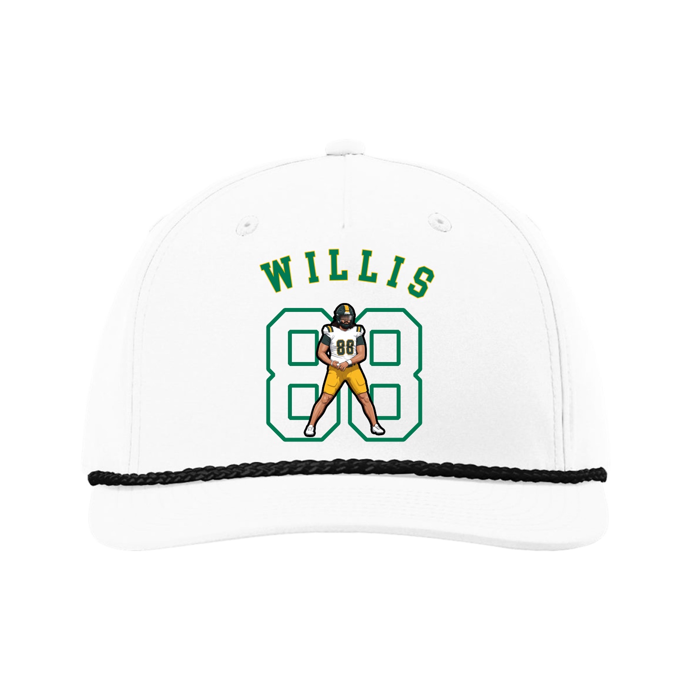 Five-Panel Classic Rope Cap — Shirsey Arch in White