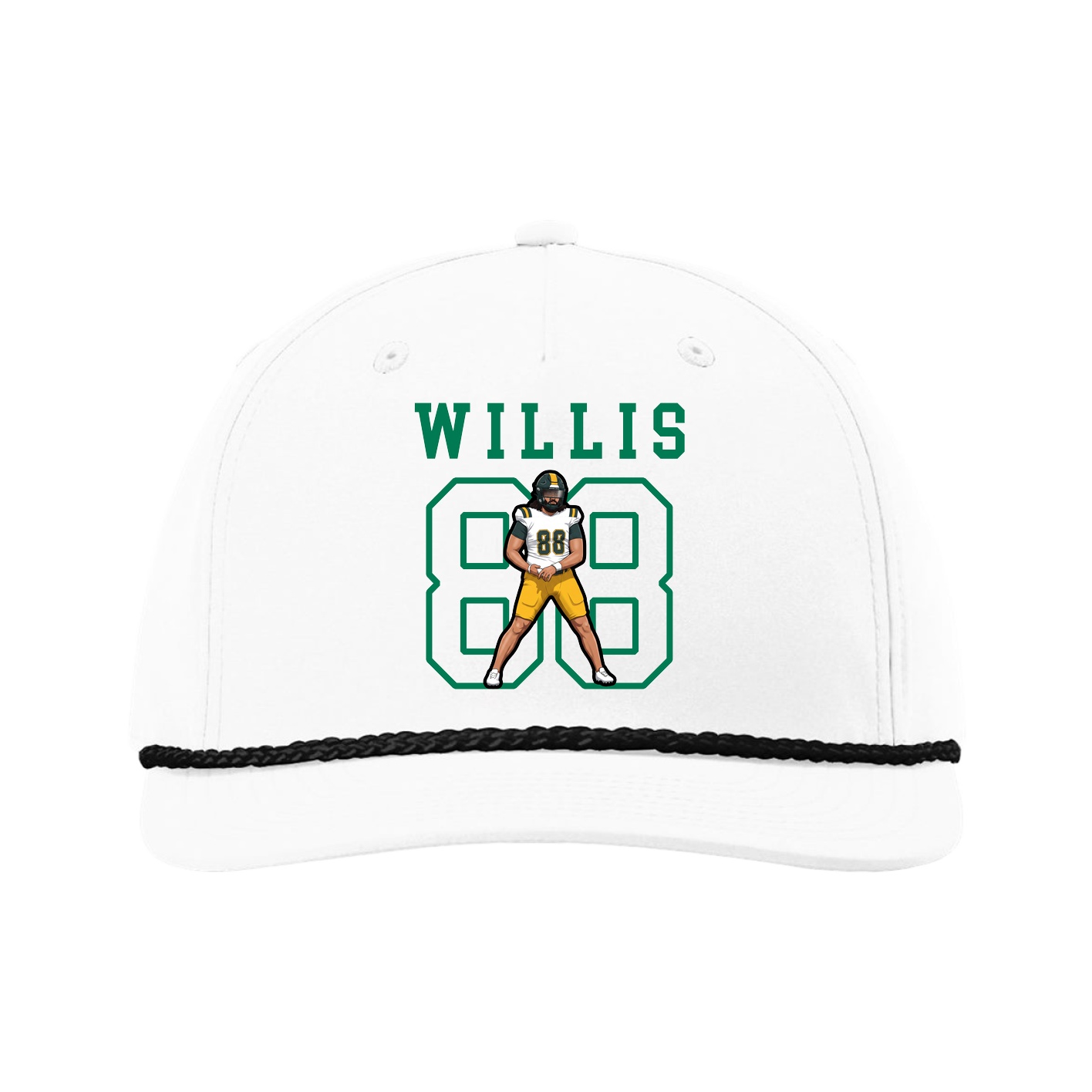 Five-Panel Classic Rope Cap — Shirsey in White