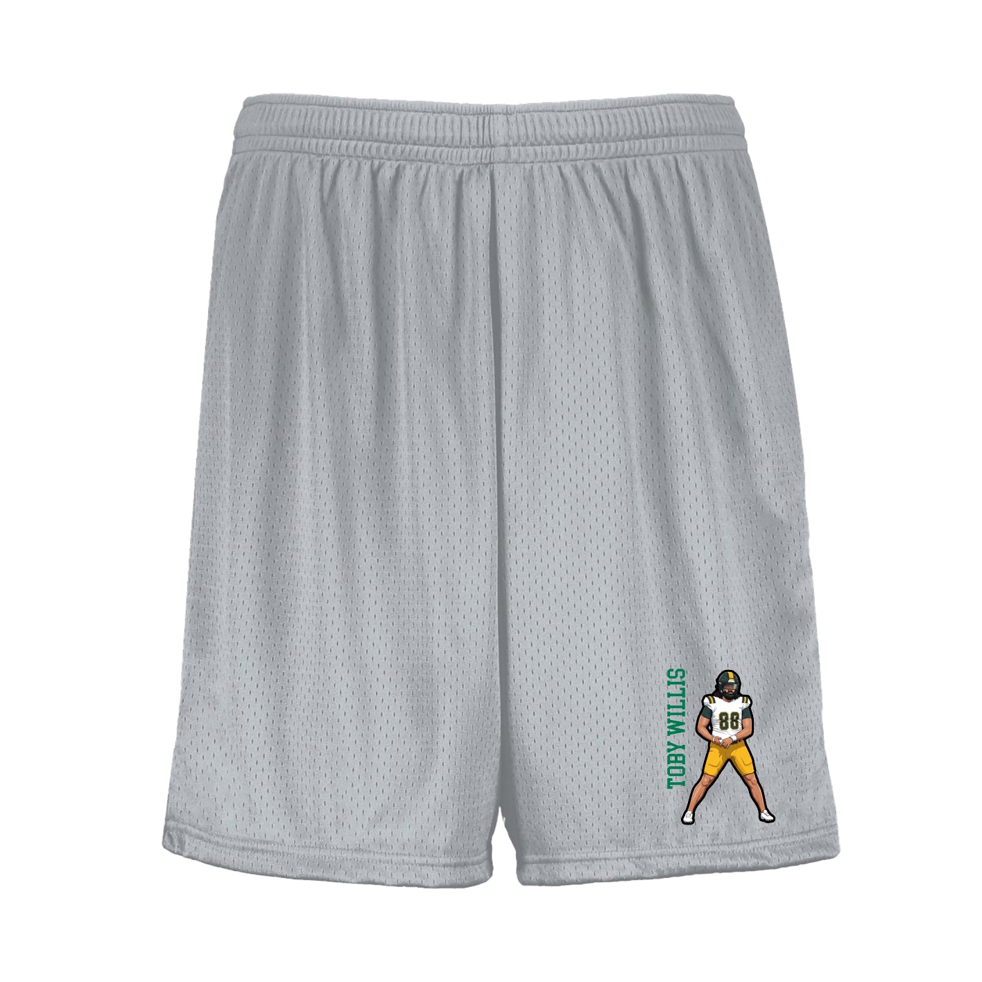Shorts — Name Vertical in Silver