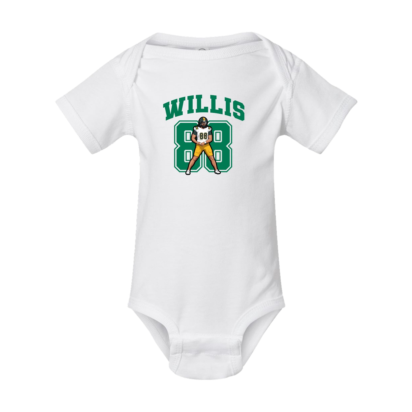 Baby Onesie — Number in White