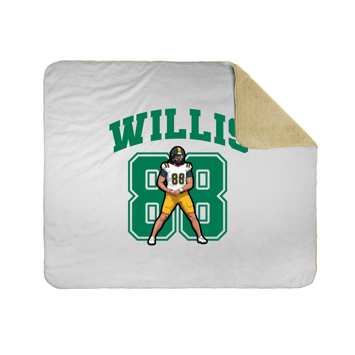 Throw Blanket — Number in White