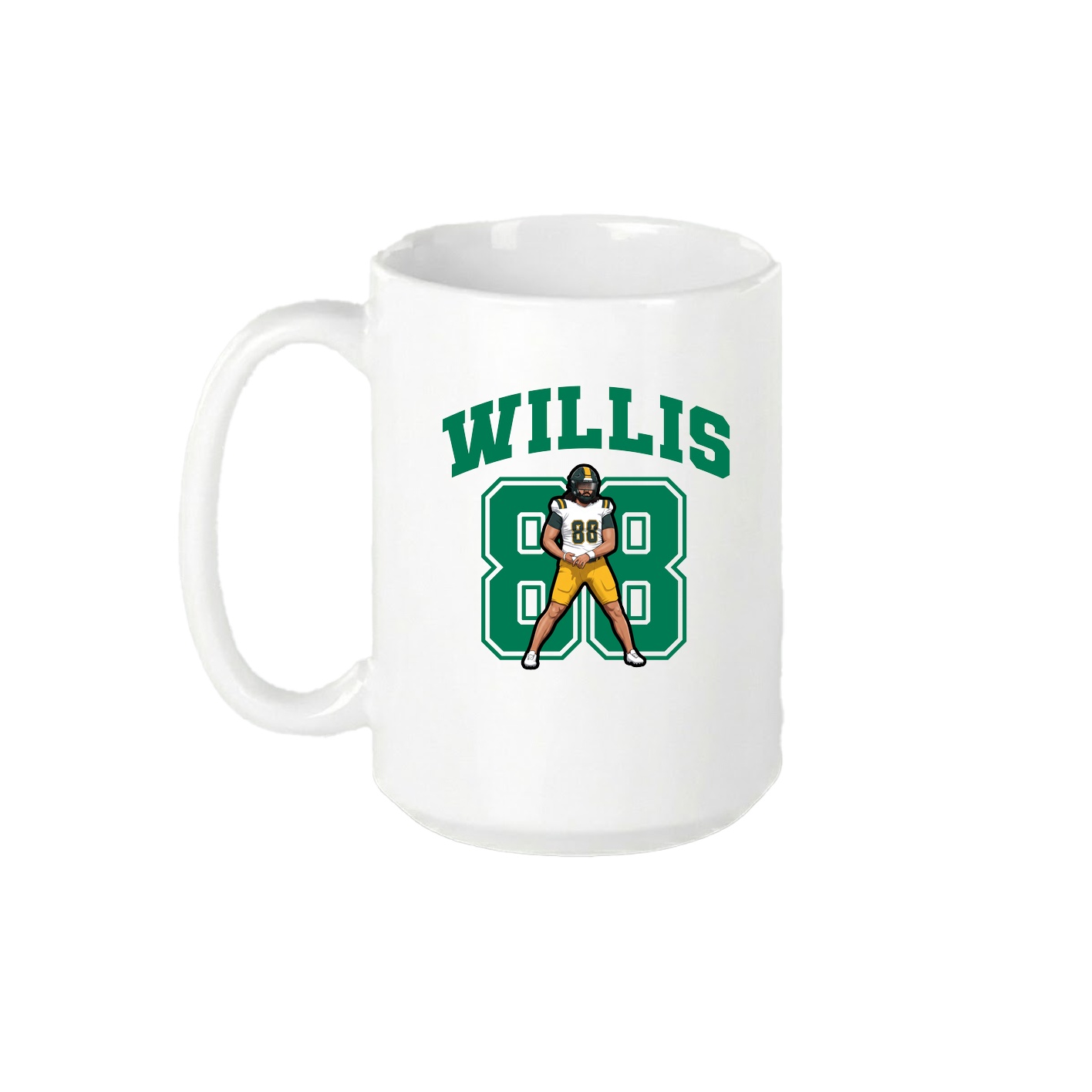 15oz Coffee Mug — Number in White