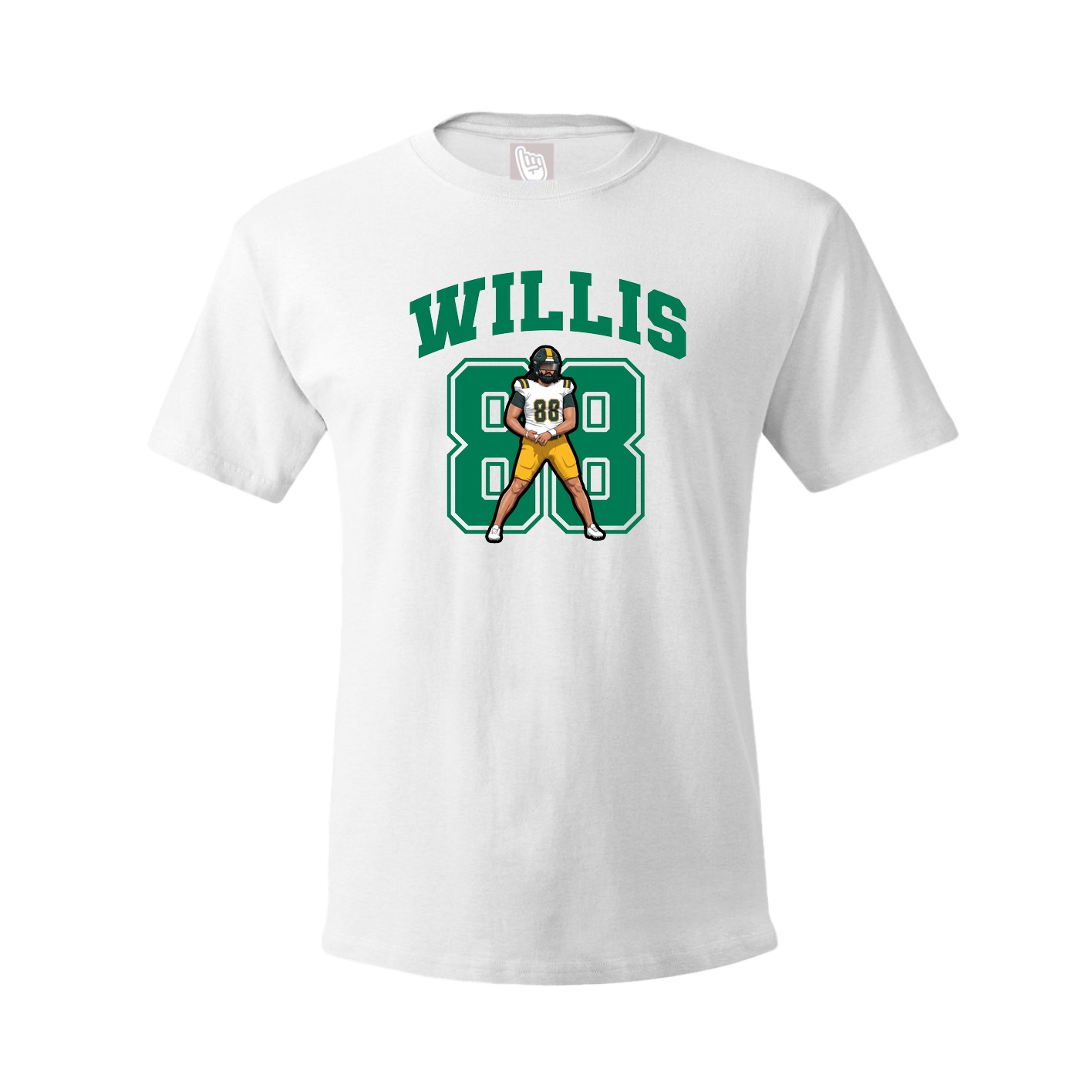 Youth Tee — Number in White