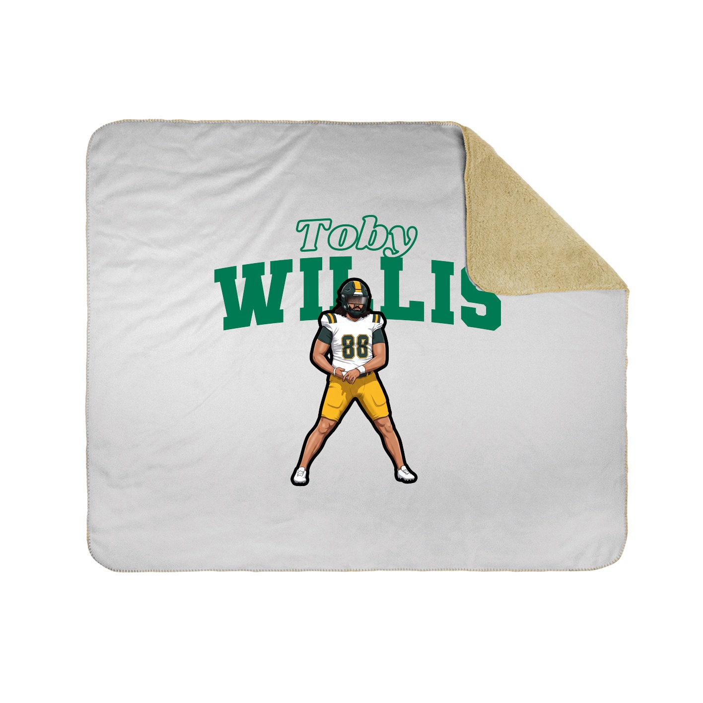 Throw Blanket — Name Arch in White