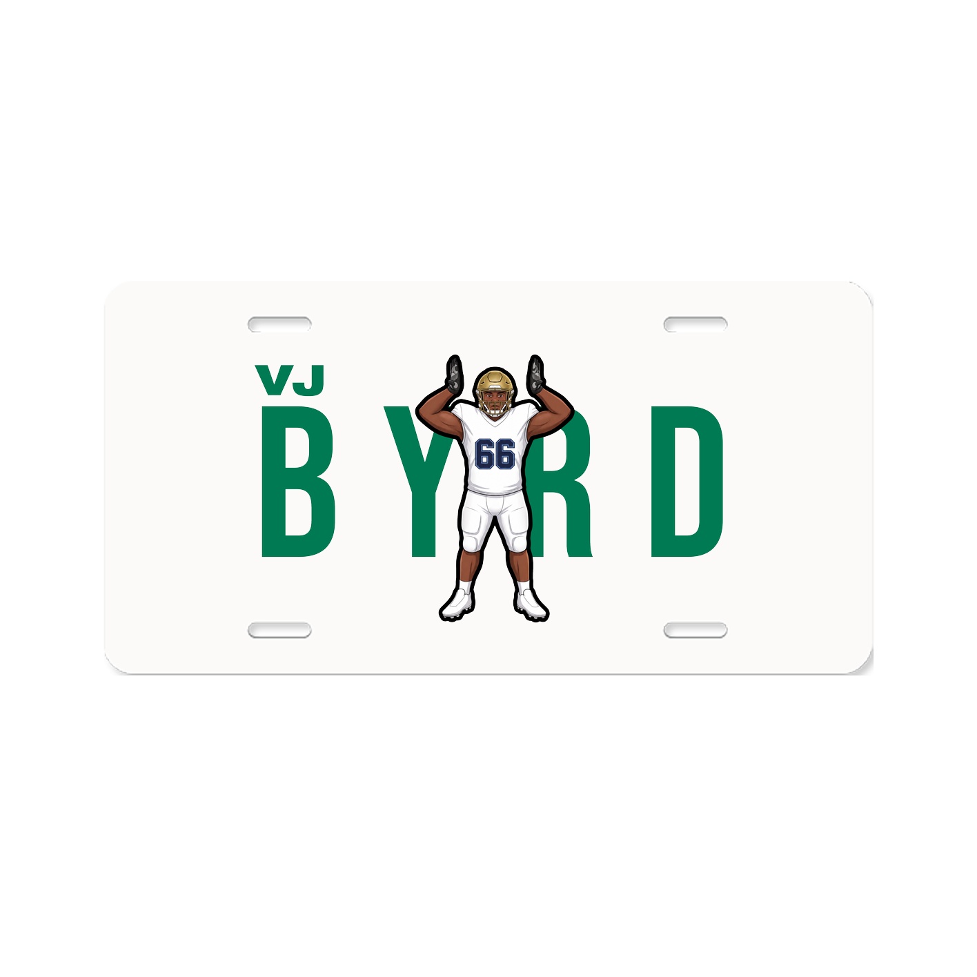 License Plate — Player Name in Classic